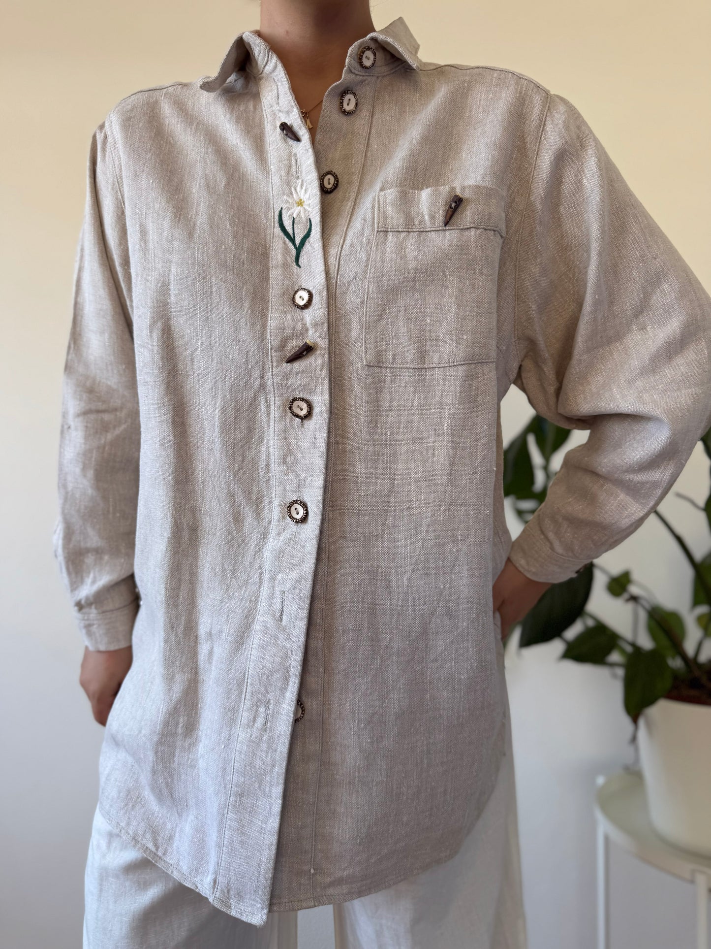 Camisa Vintage 100% Linho