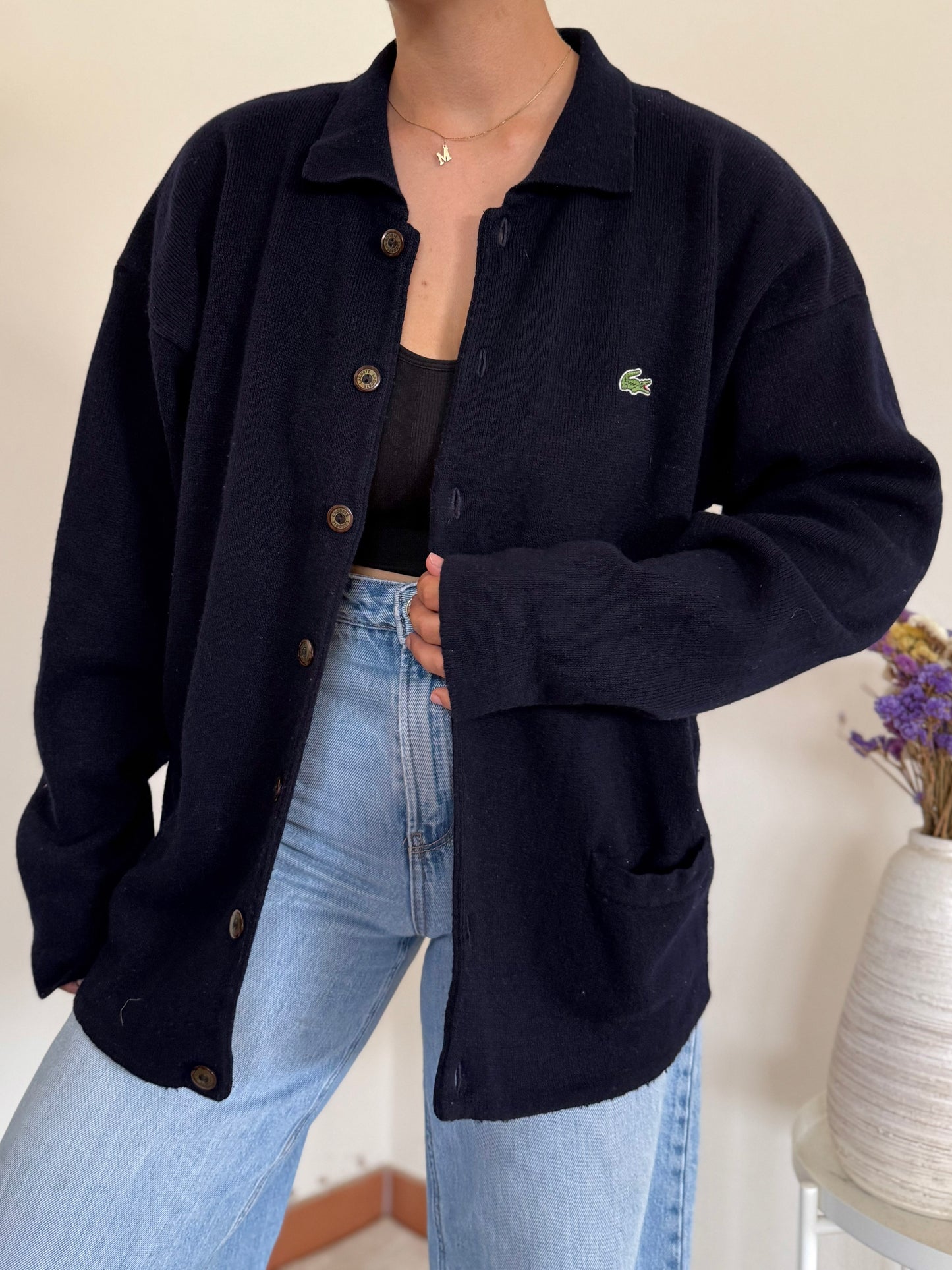 Lacoste Cardigan 80% Wool