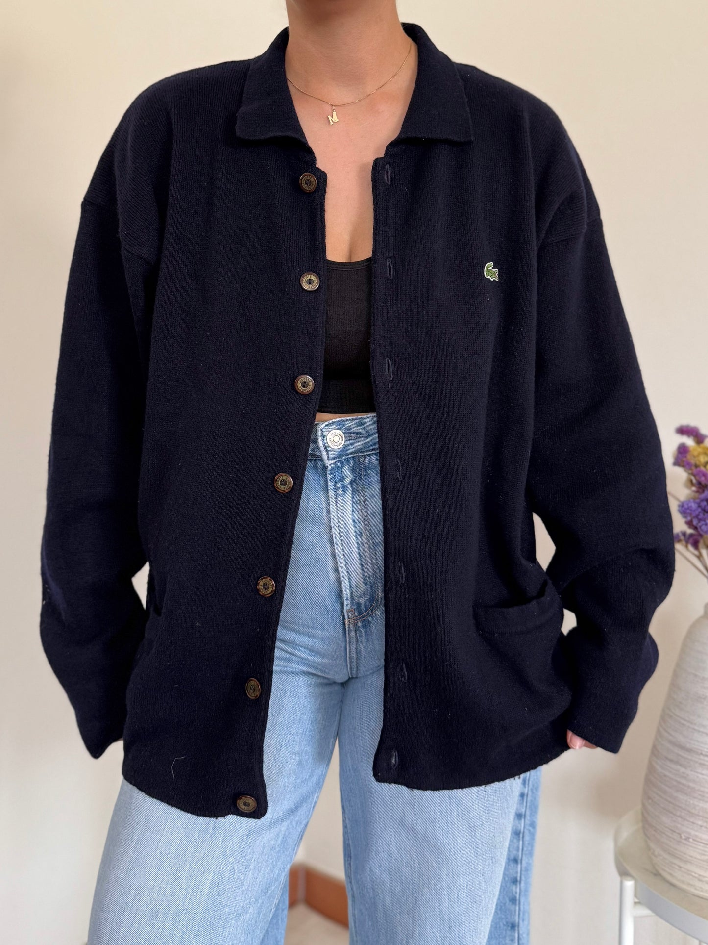 Lacoste Cardigan 80% Wool