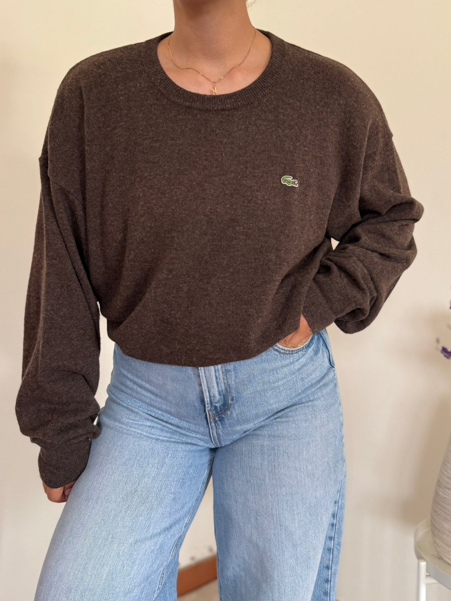 Lacoste Round Neck Sweater 80% Lã