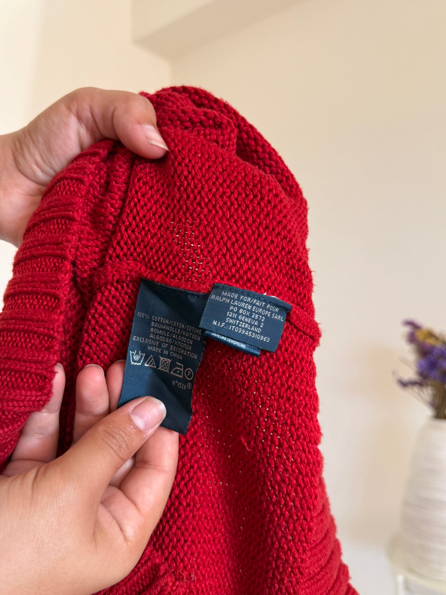 Ralph Lauren 1/4 Zip Neck Knit Sweater