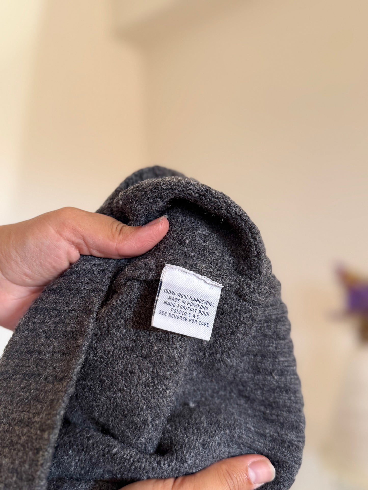 Ralph Lauren V-Neck Knit 100% Lã