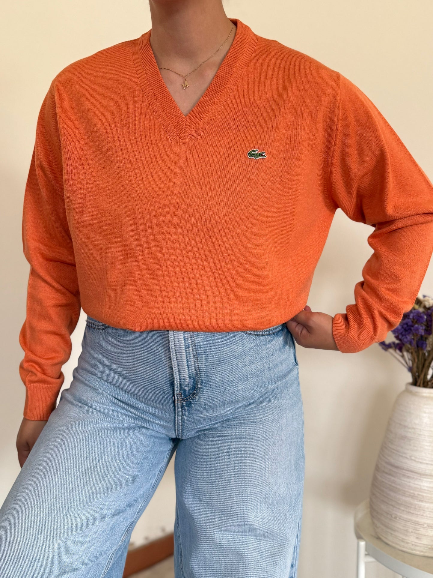 Lacoste V-Neck Sweater 50% Lã