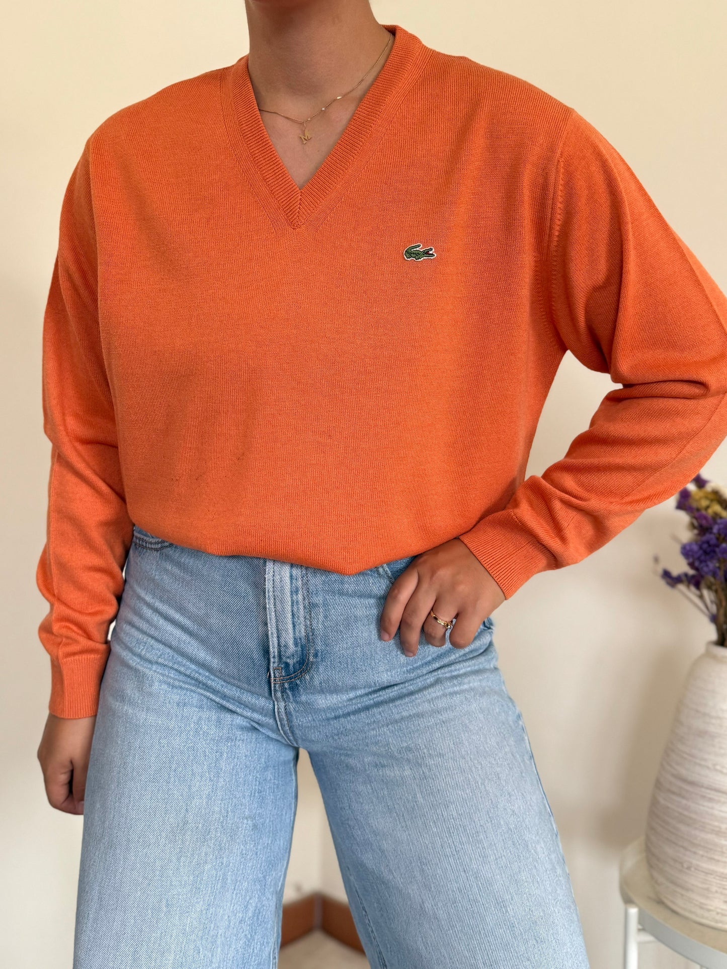 Lacoste V-Neck Sweater 50% Lã