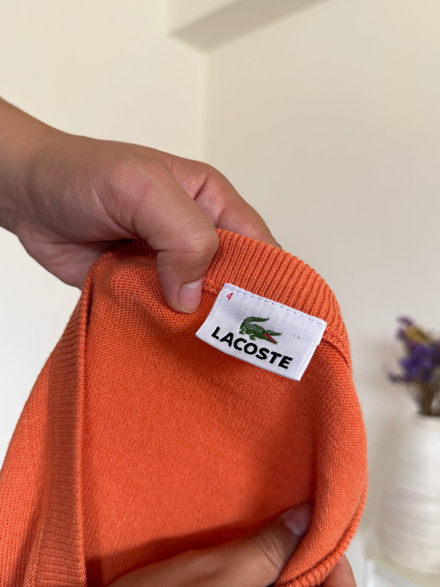 Lacoste V-Neck Sweater 50% Lã