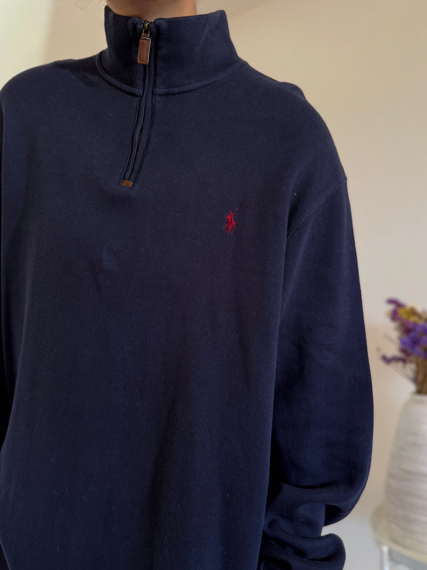 Ralph Lauren 1/4 Zip Neck Knit Sweater
