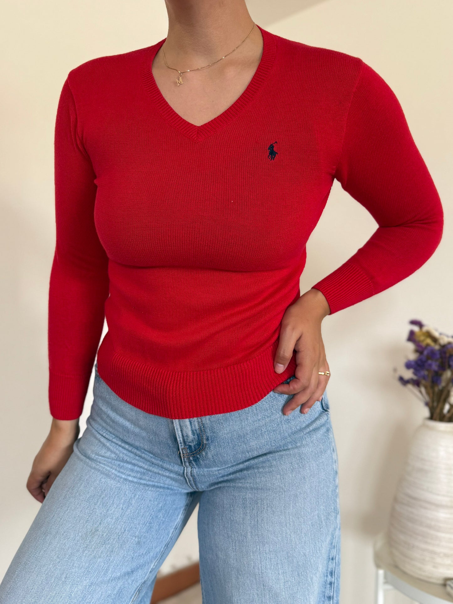 Ralph Lauren V-Neck Knit Sweater