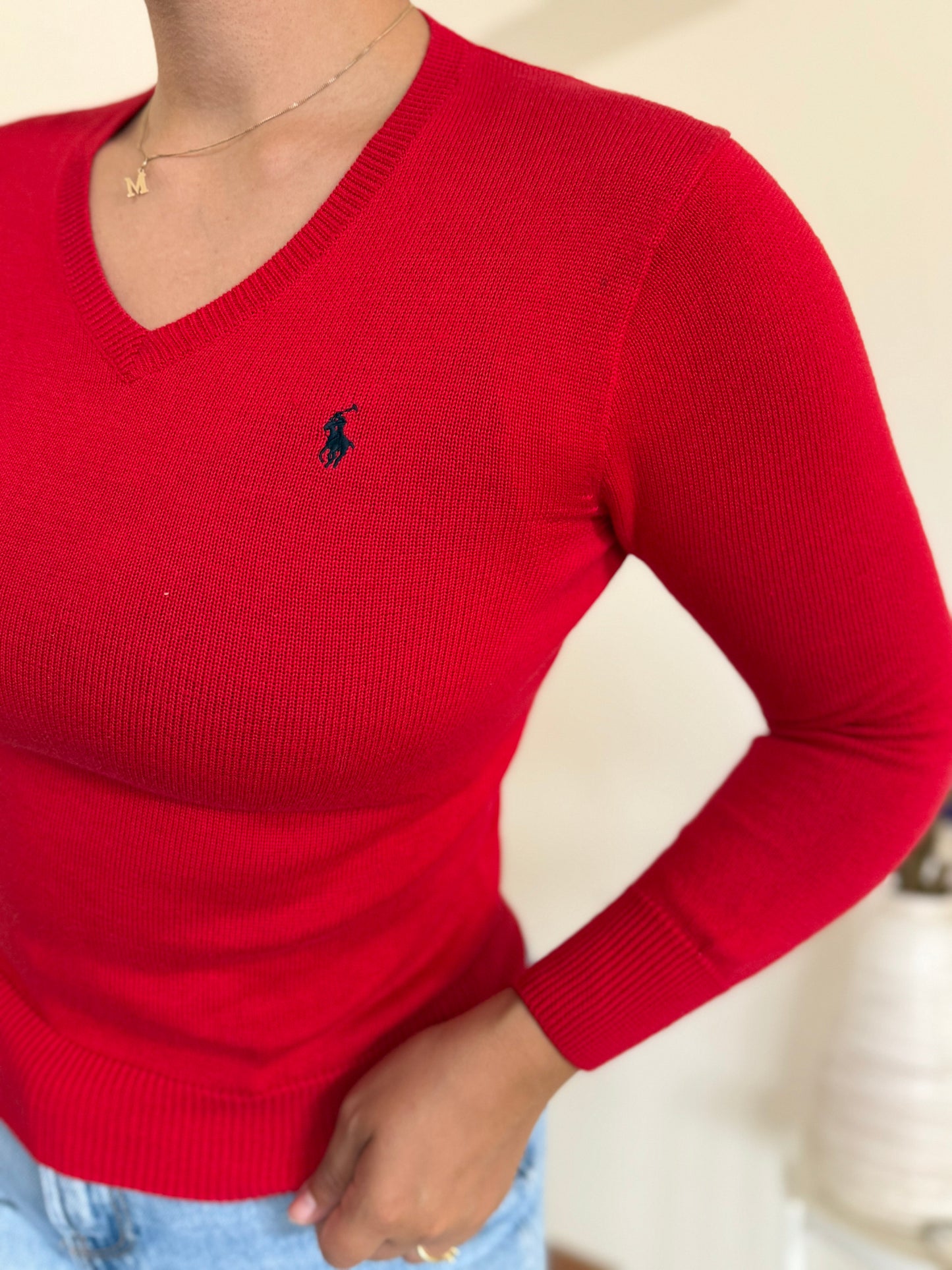 Ralph Lauren V-Neck Knit Sweater