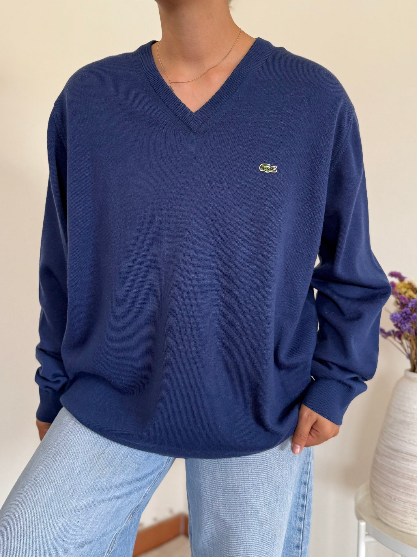 Lacoste V-Neck Sweater 50% Lã