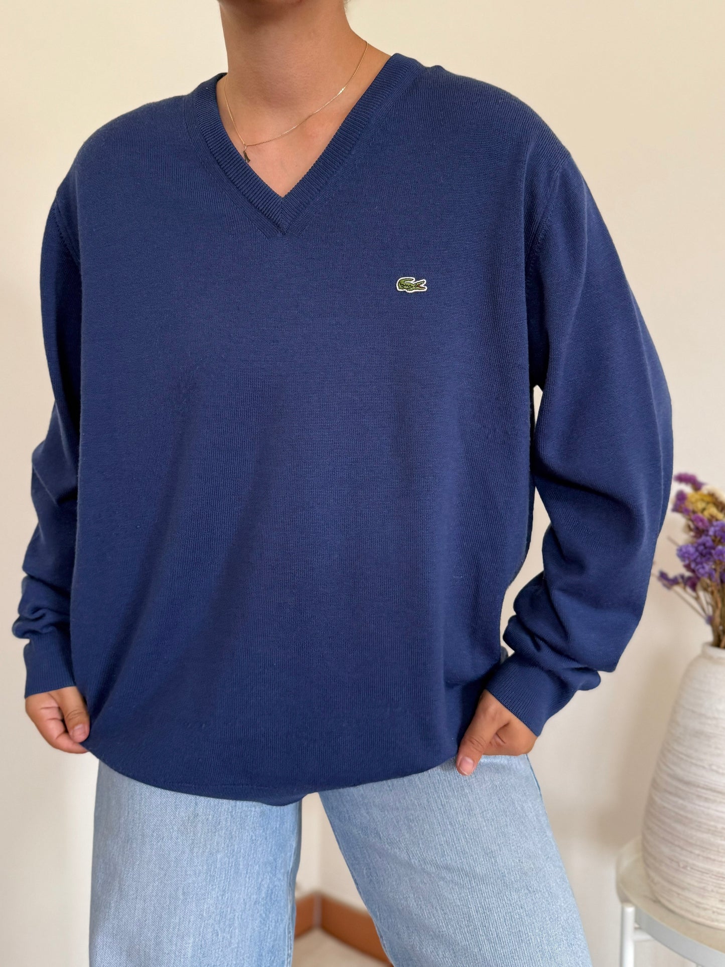 Lacoste V-Neck Sweater 50% Lã