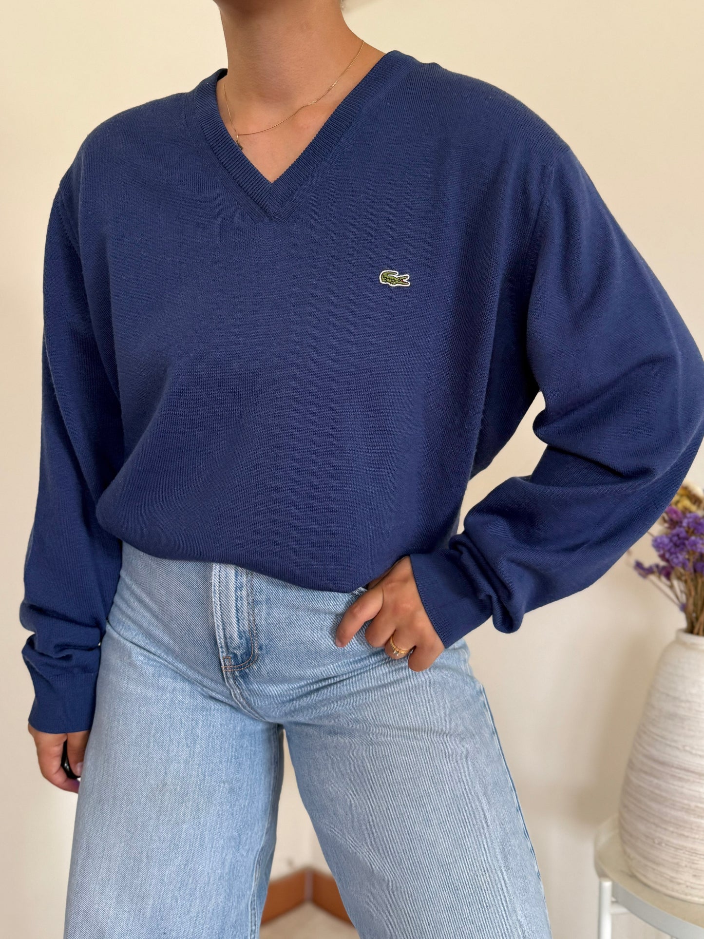 Lacoste V-Neck Sweater 50% Lã