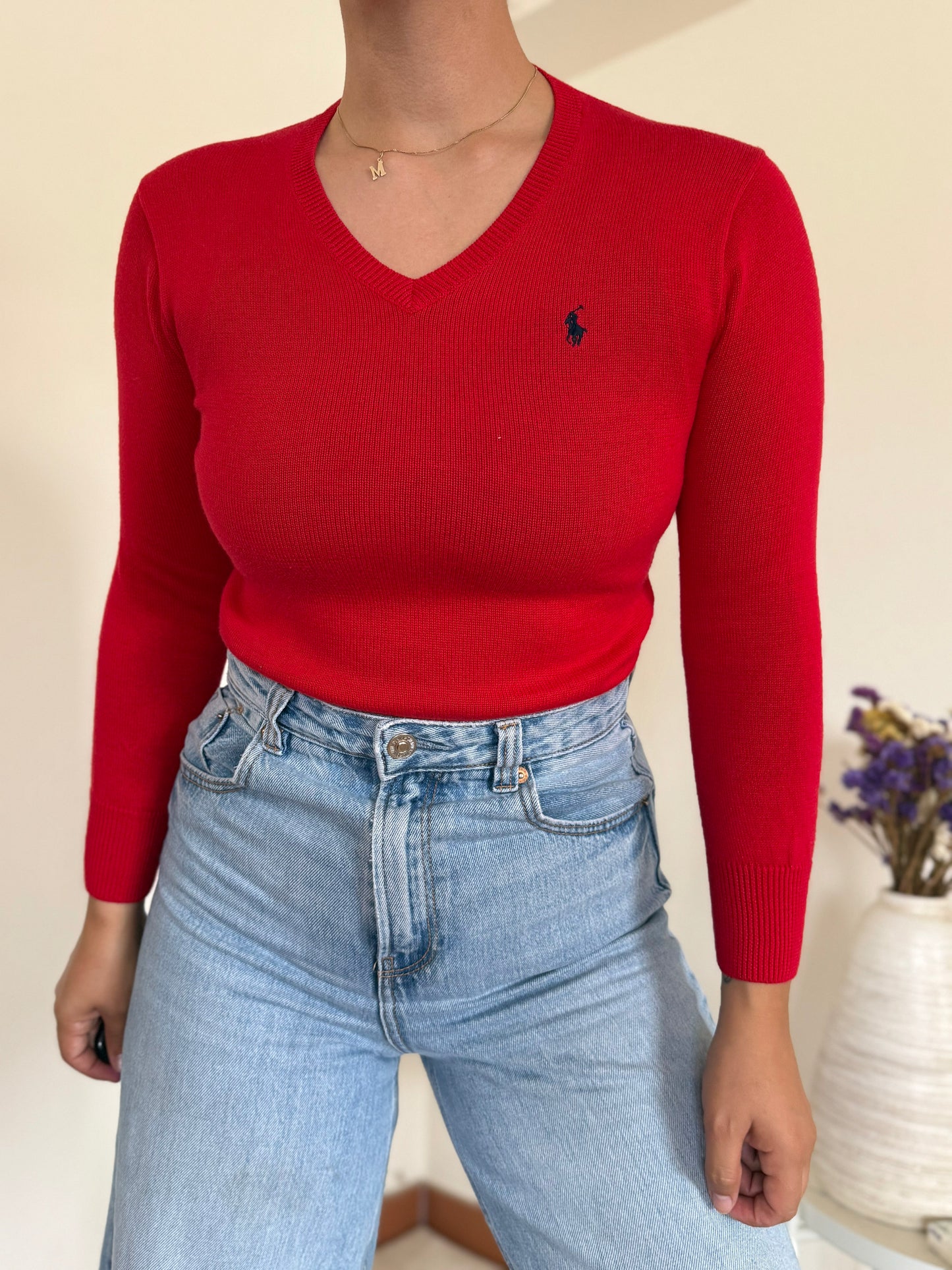 Ralph Lauren V-Neck Knit Sweater