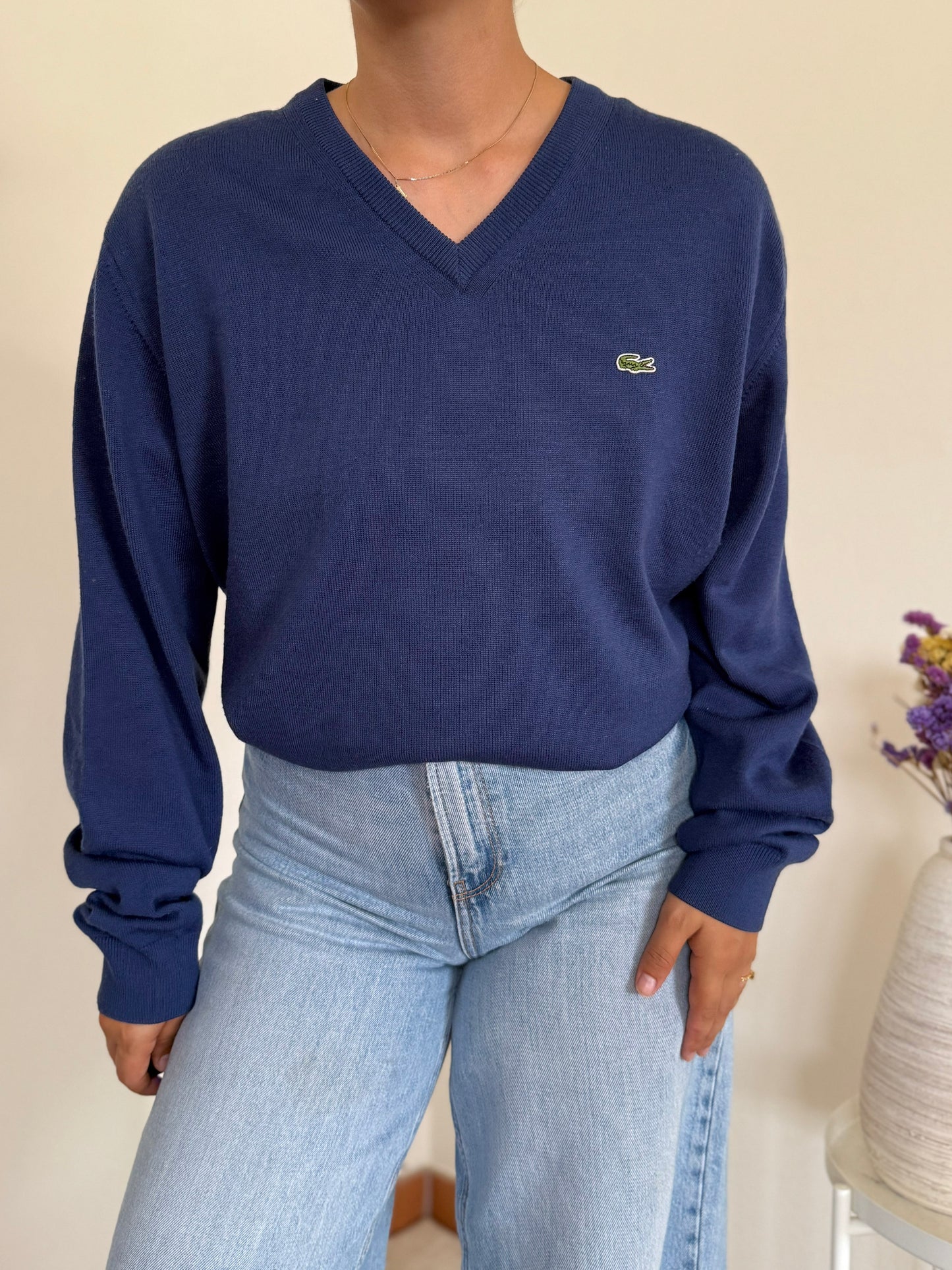 Lacoste V-Neck Sweater 50% Lã