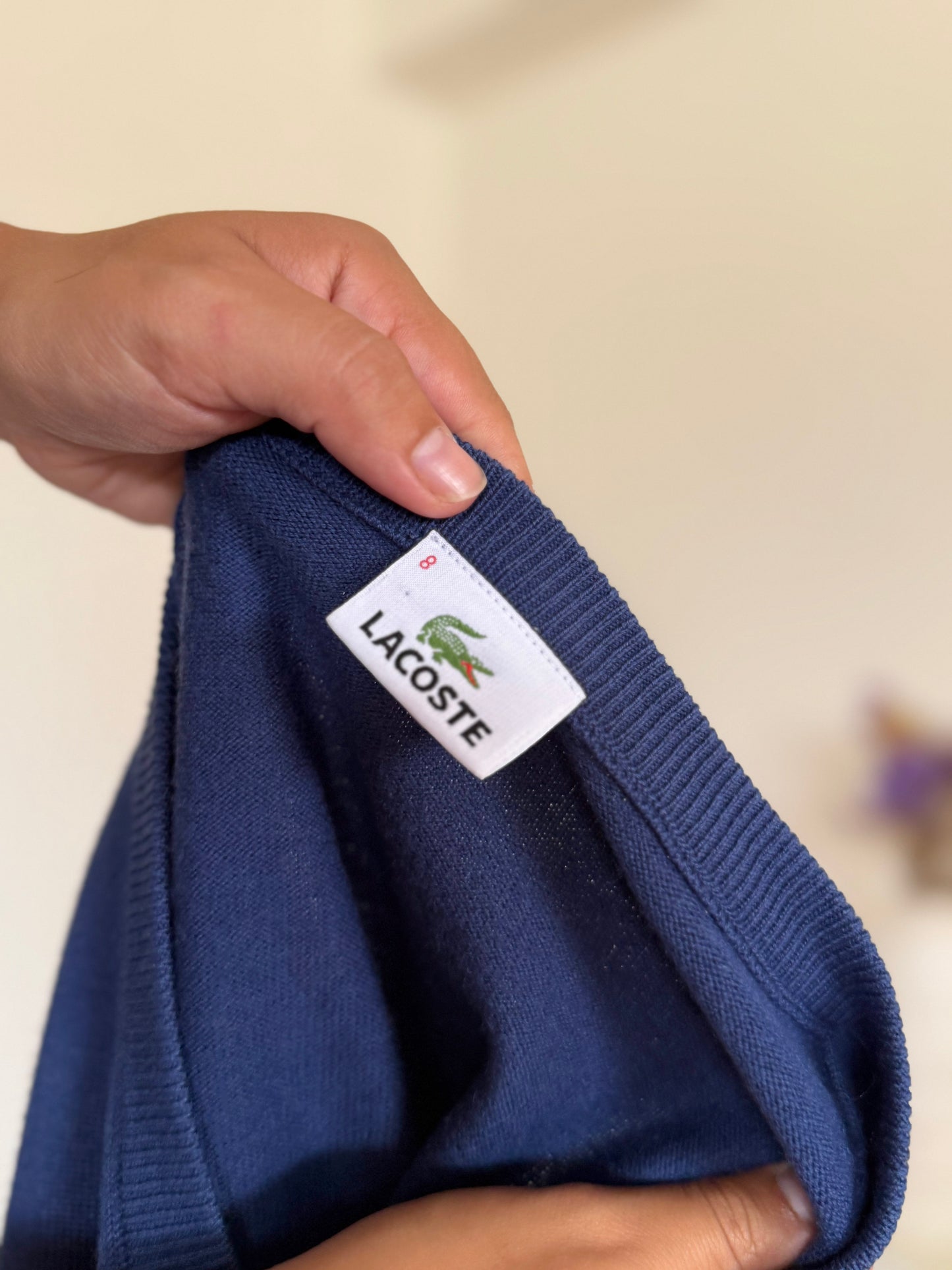 Lacoste V-Neck Sweater 50% Lã
