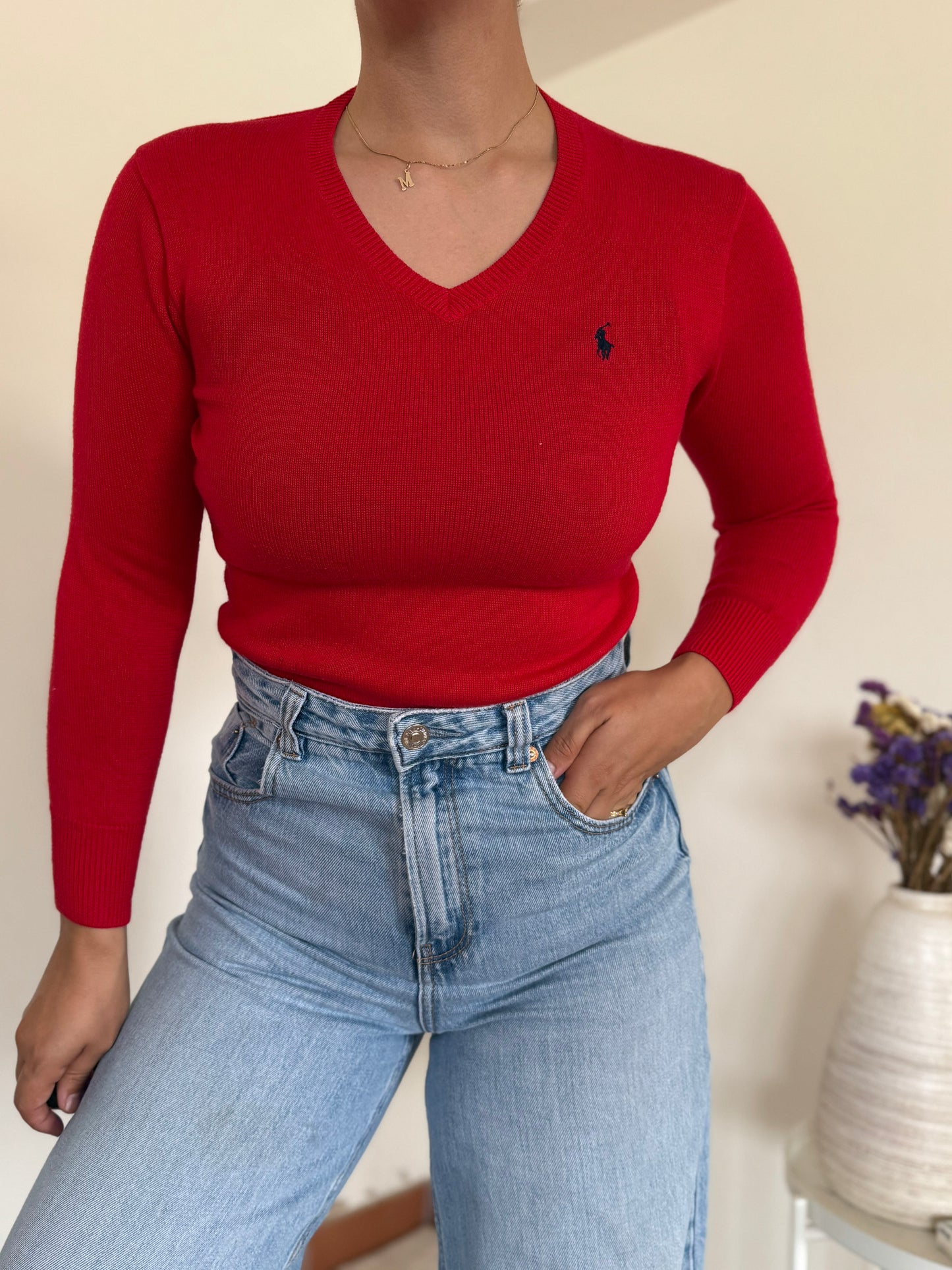 Ralph Lauren V-Neck Knit Sweater