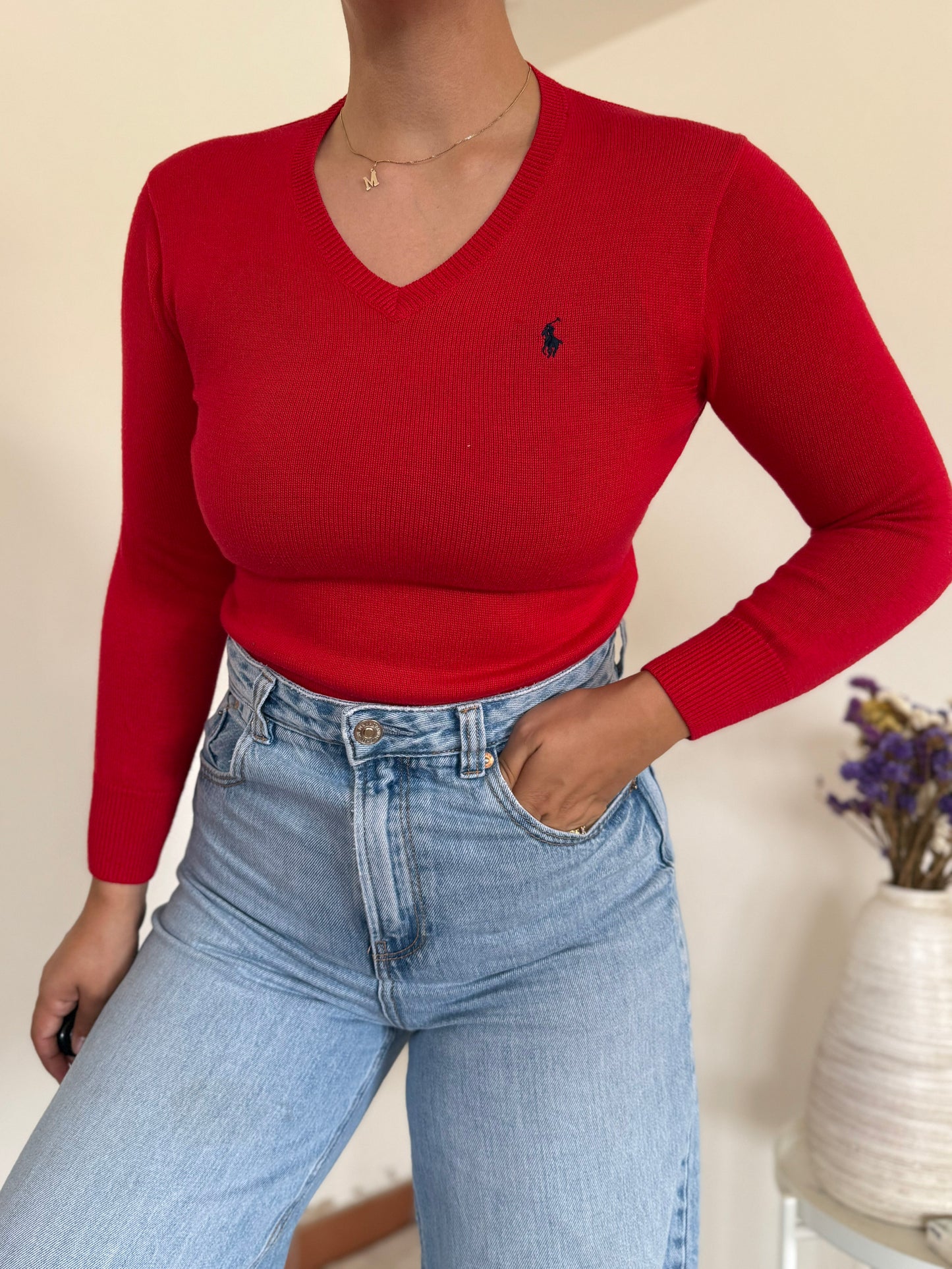 Ralph Lauren V-Neck Knit Sweater
