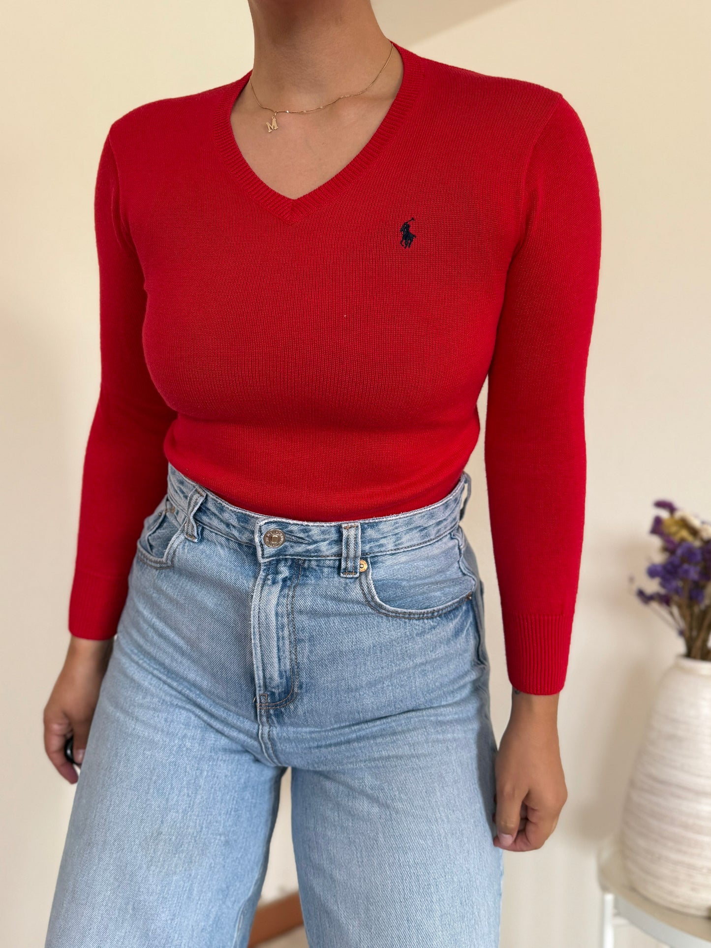 Ralph Lauren V-Neck Knit Sweater