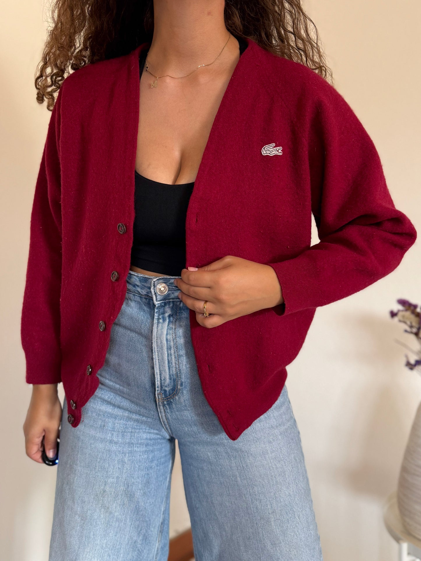 Cardigan Lacoste 75% Lambswool