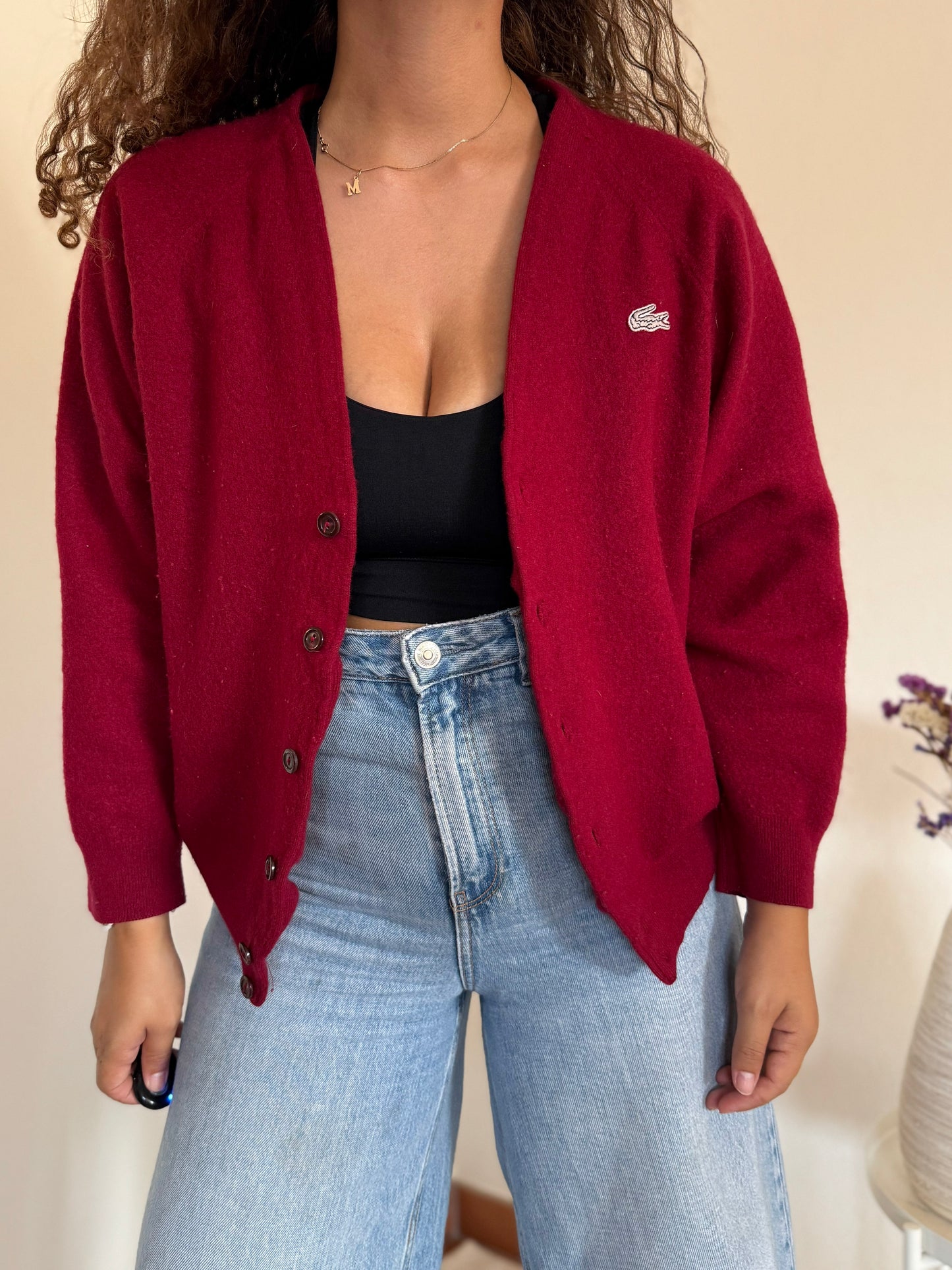 Cardigan Lacoste 75% Lambswool