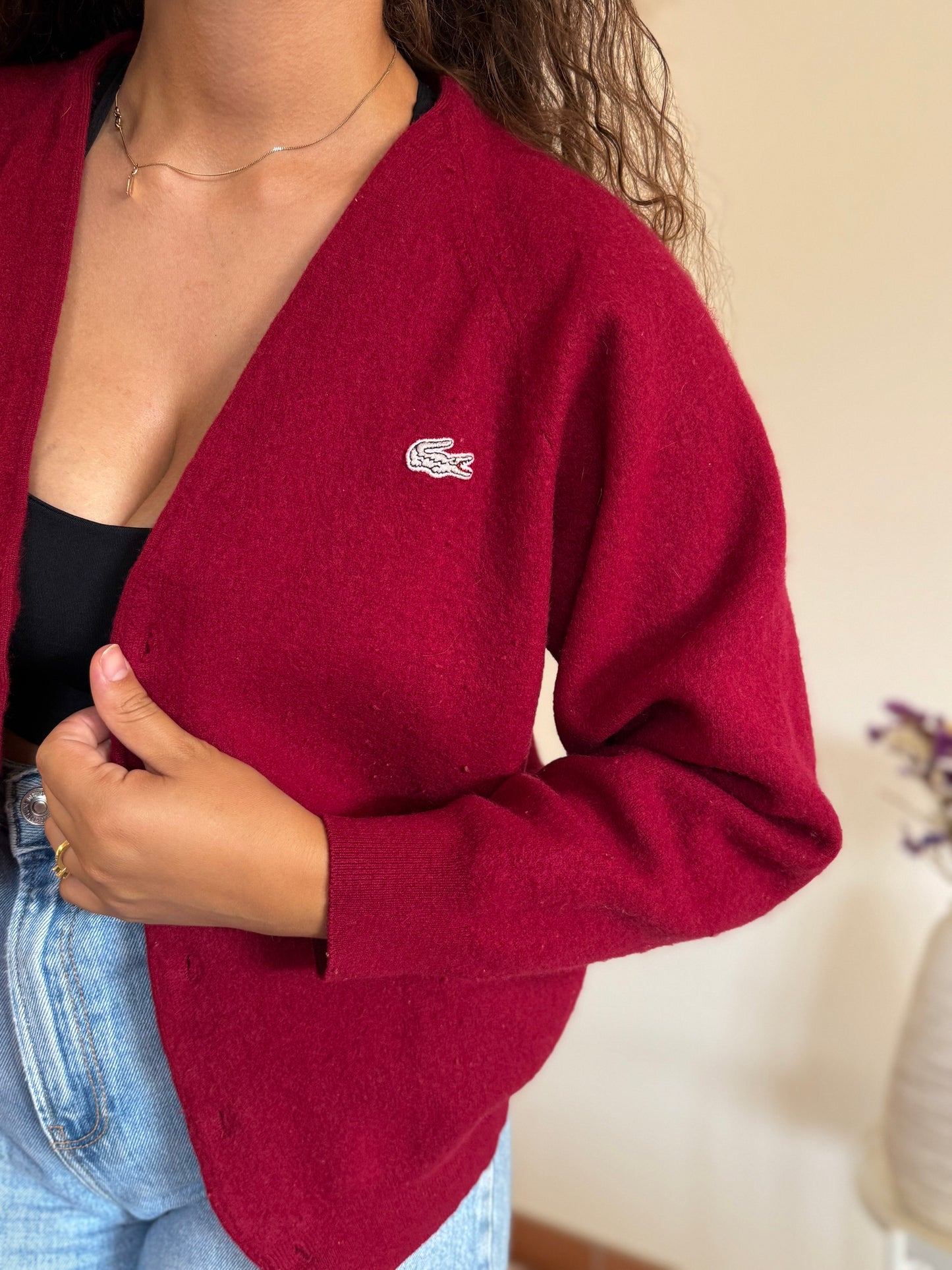 Cardigan Lacoste 75% Lambswool