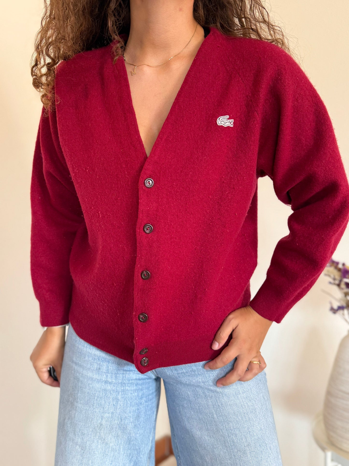 Cardigan Lacoste 75% Lambswool
