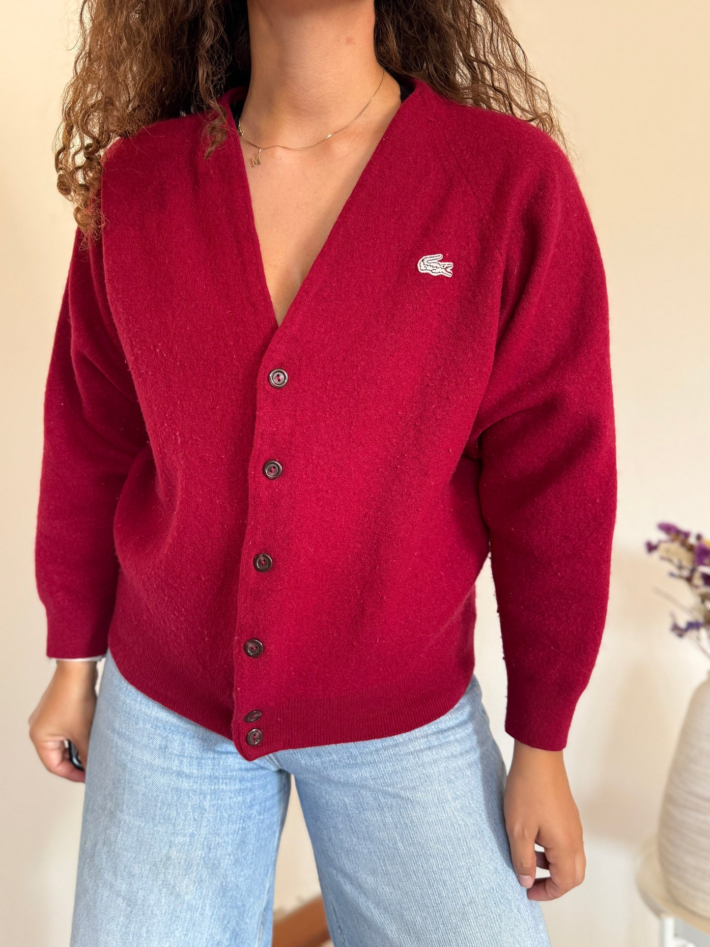 Cardigan Lacoste 75% Lambswool