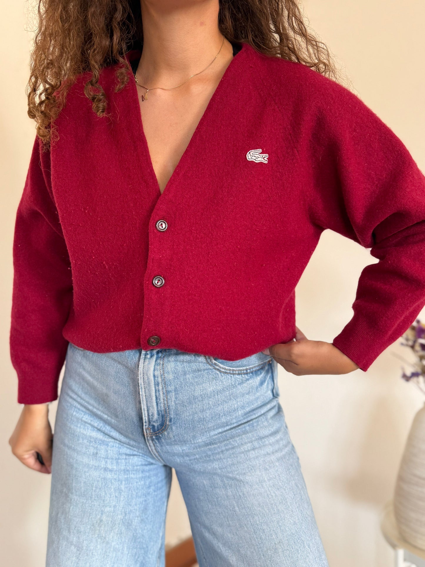 Cardigan Lacoste 75% Lambswool