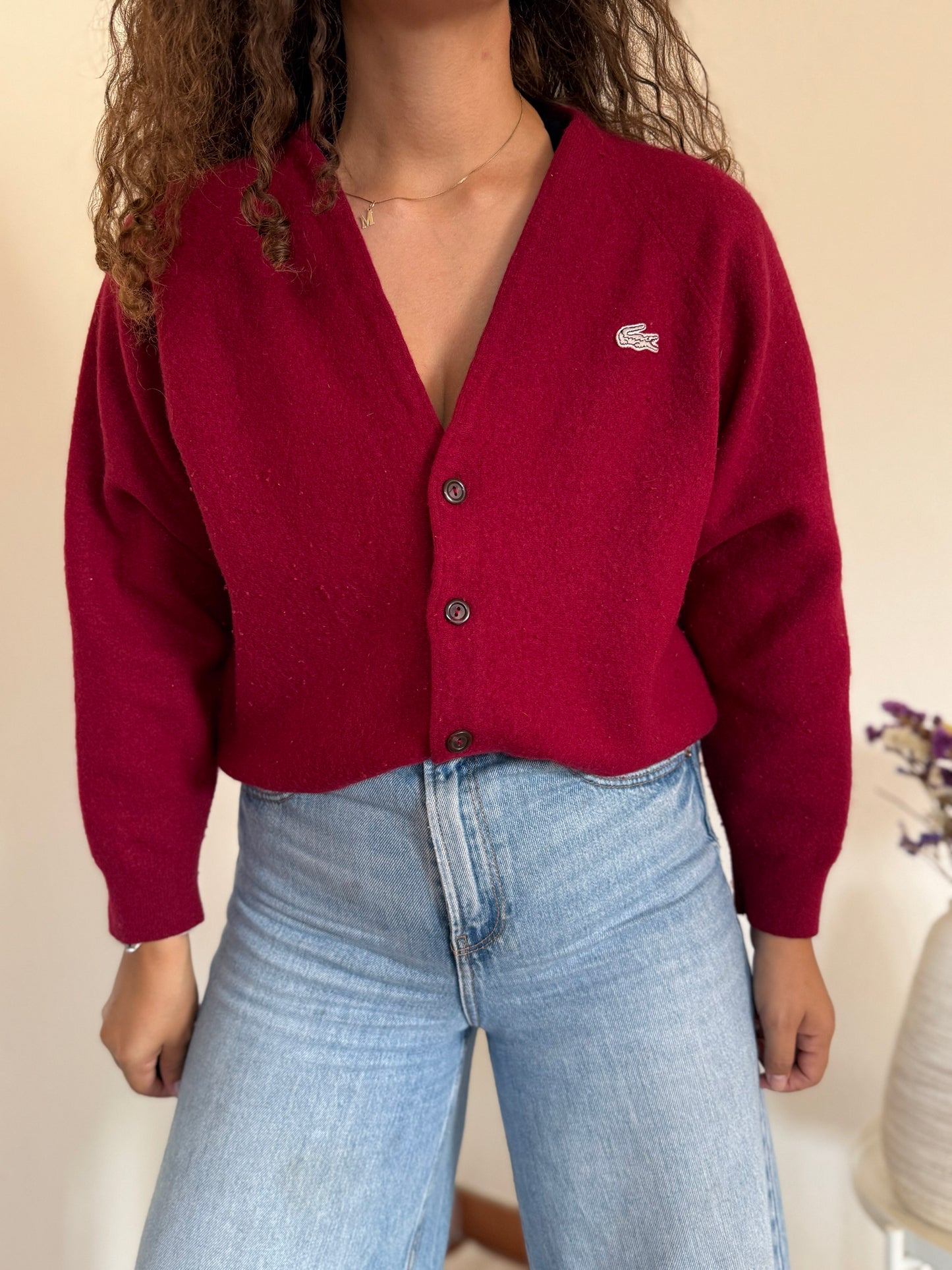 Cardigan Lacoste 75% Lambswool