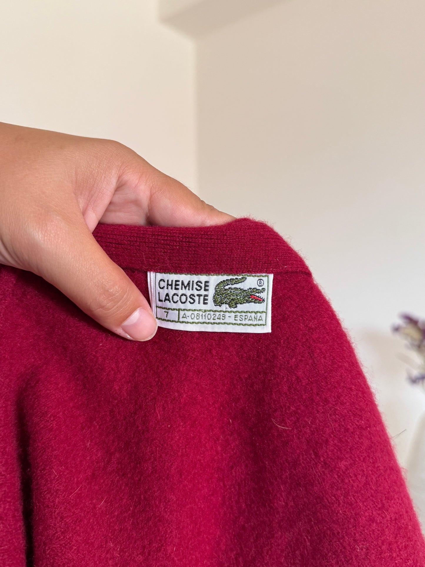 Cardigan Lacoste 75% Lambswool