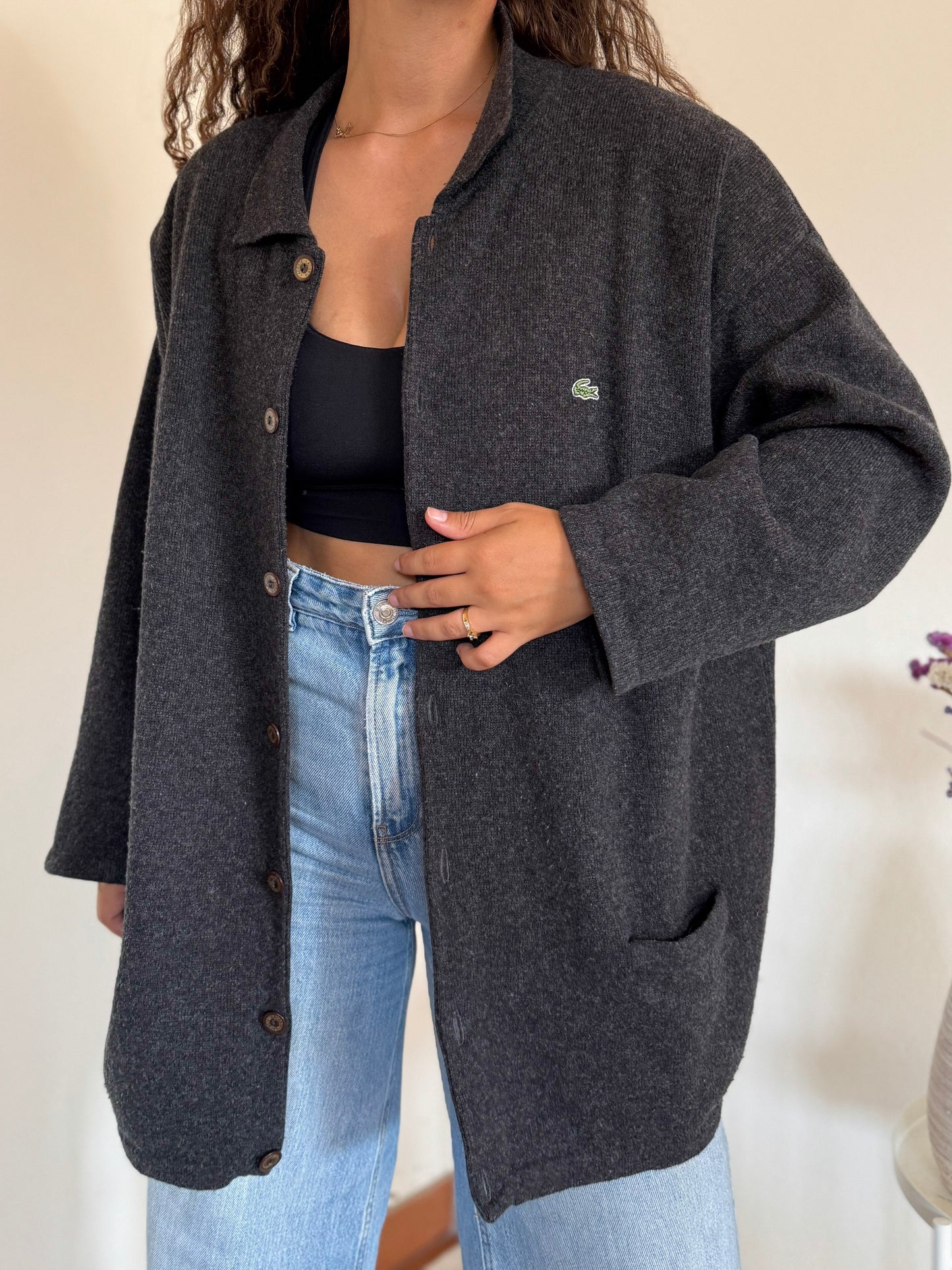 Cardigan/Casaco Lacoste 80% Lambswool