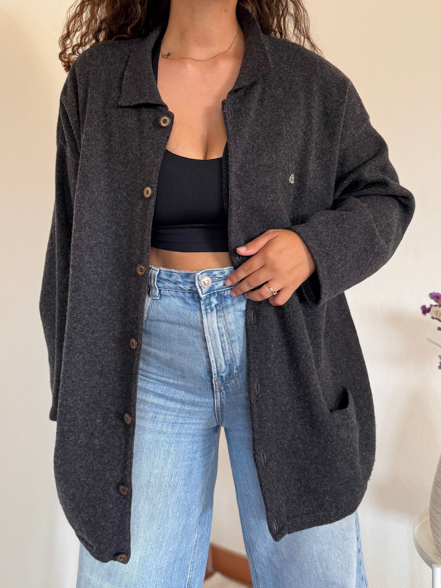 Cardigan/Casaco Lacoste 80% Lambswool