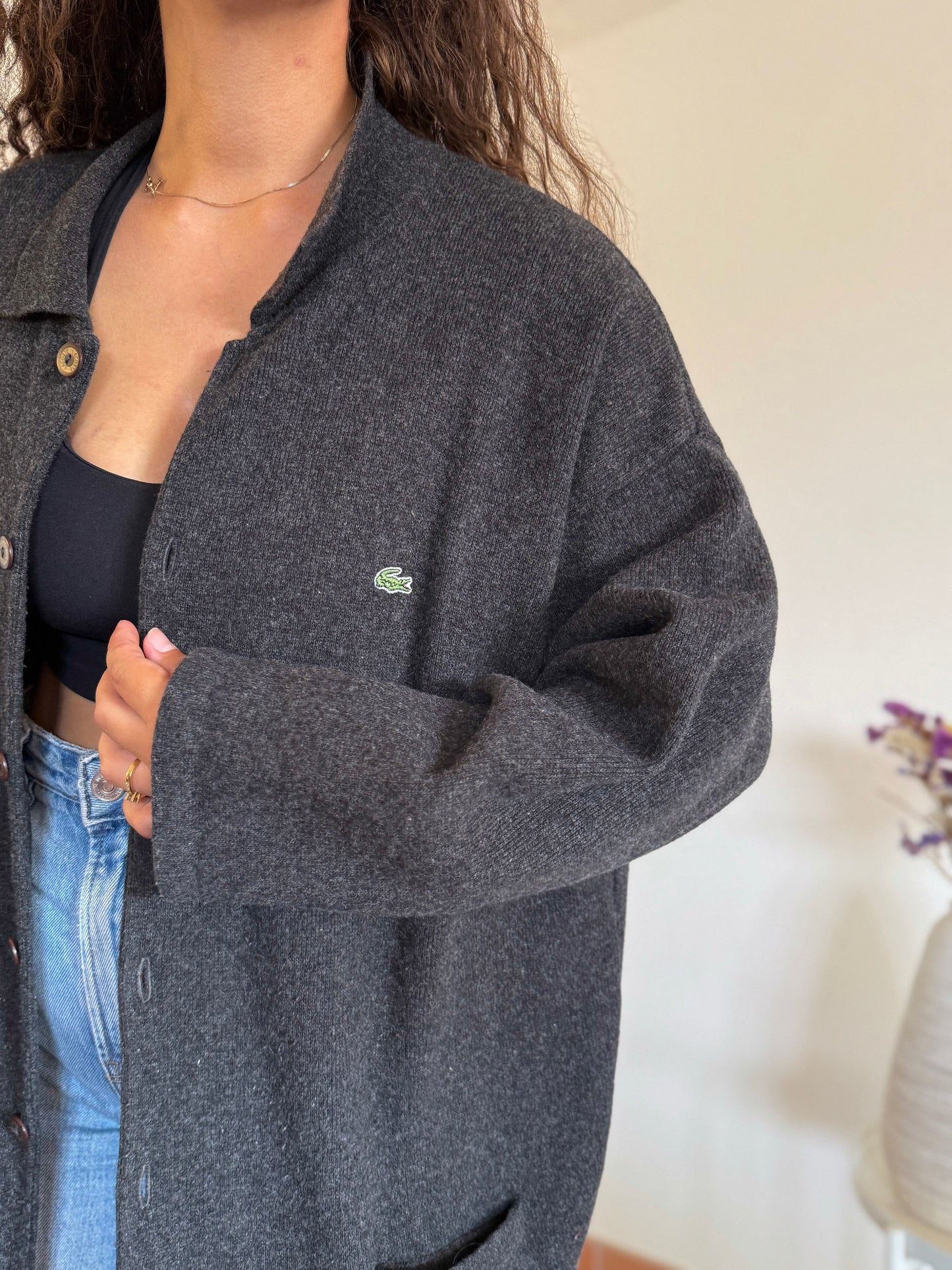 Cardigan/Casaco Lacoste 80% Lambswool