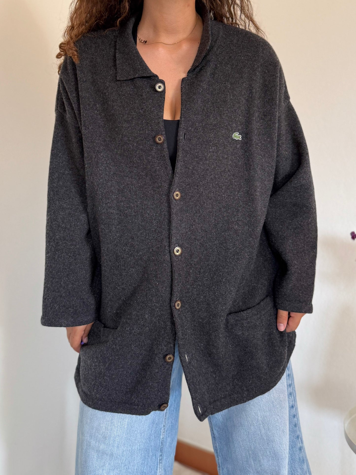 Cardigan/Casaco Lacoste 80% Lambswool