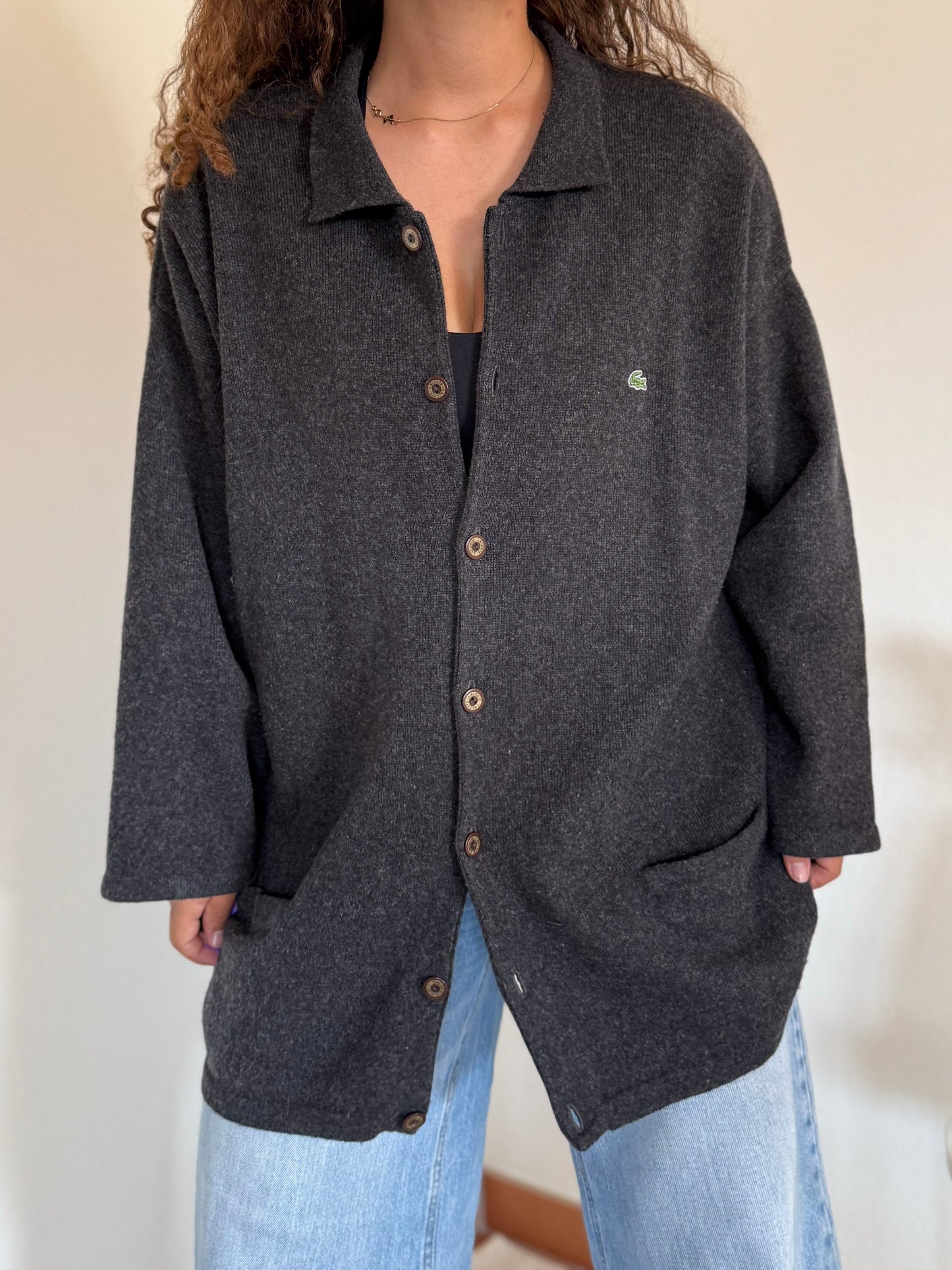 Cardigan/Casaco Lacoste 80% Lambswool