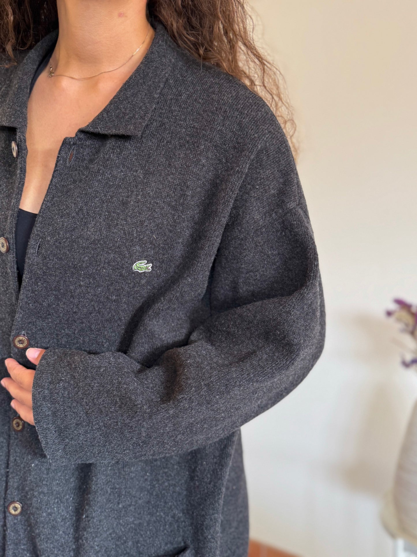 Cardigan/Casaco Lacoste 80% Lambswool