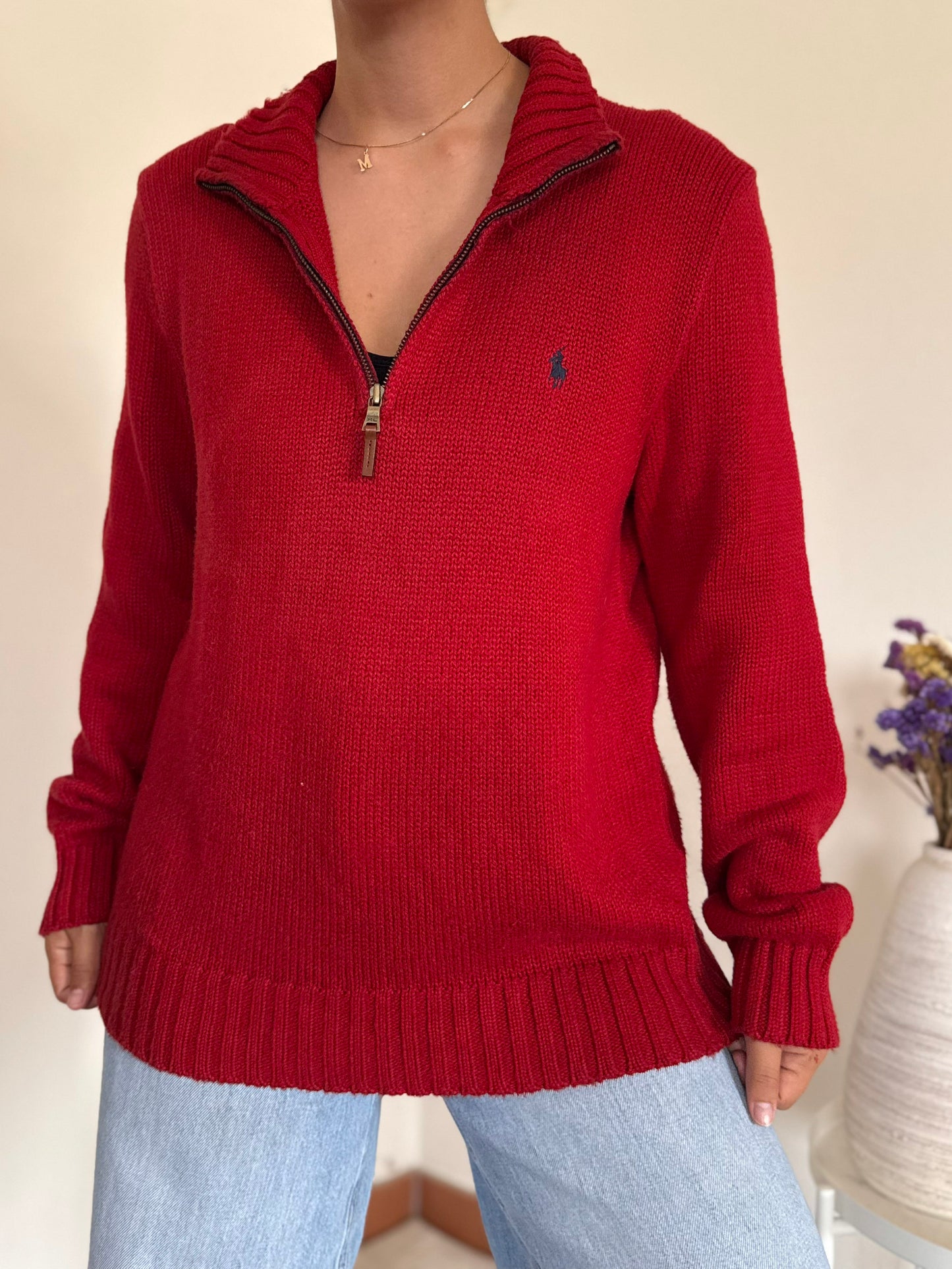 Ralph Lauren 1/4 Zip Knit Sweater