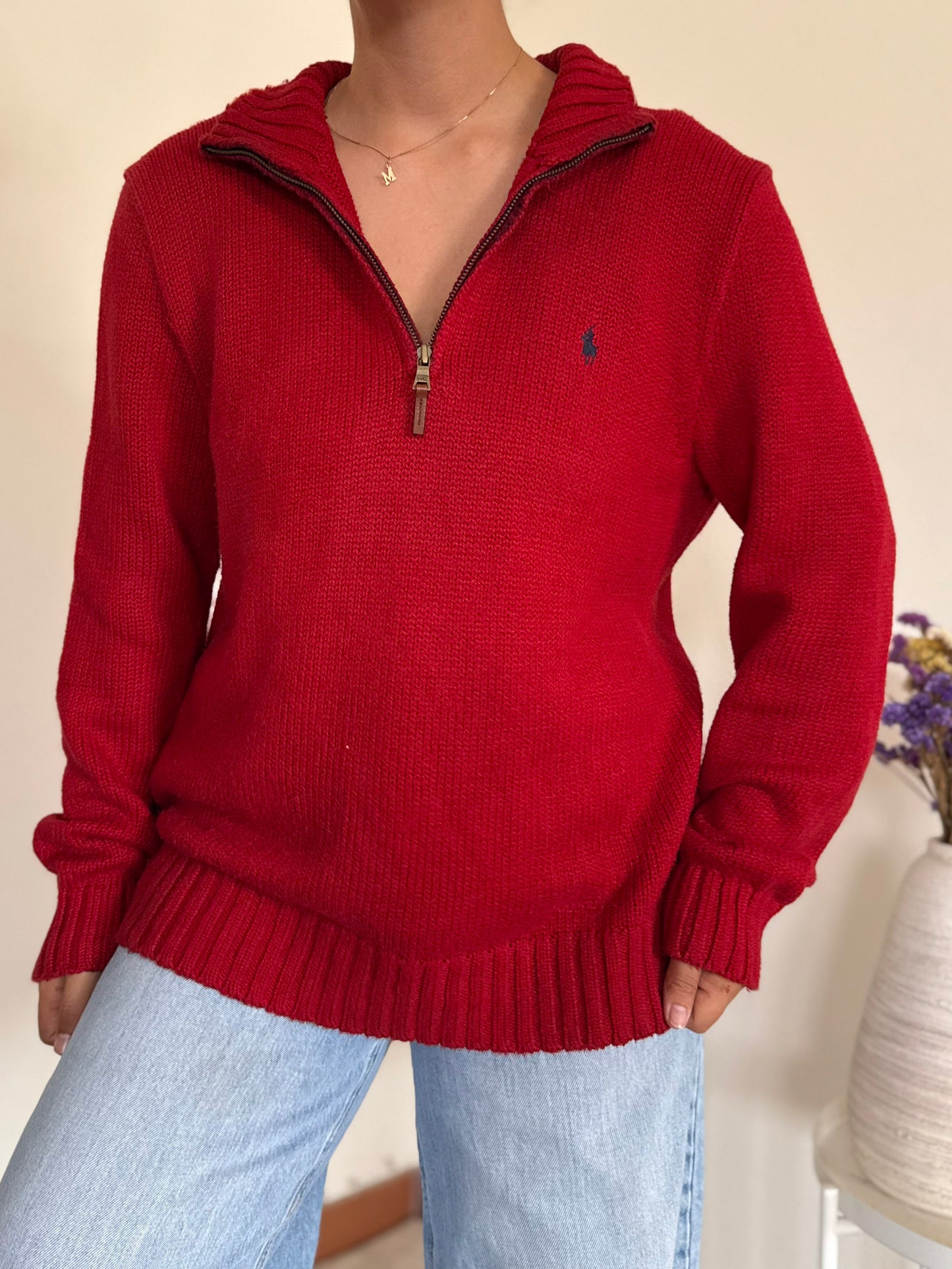 Ralph Lauren 1/4 Zip Knit Sweater