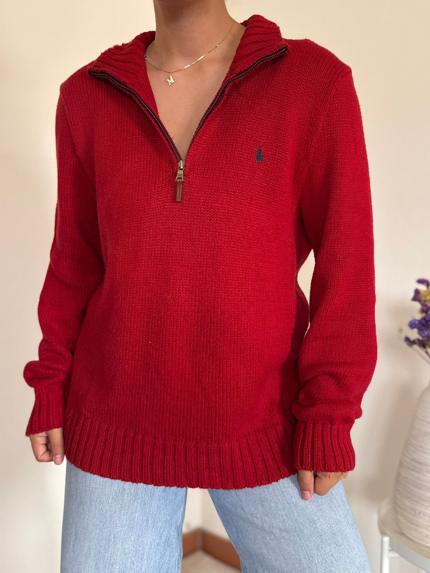 Ralph Lauren 1/4 Zip Knit Sweater