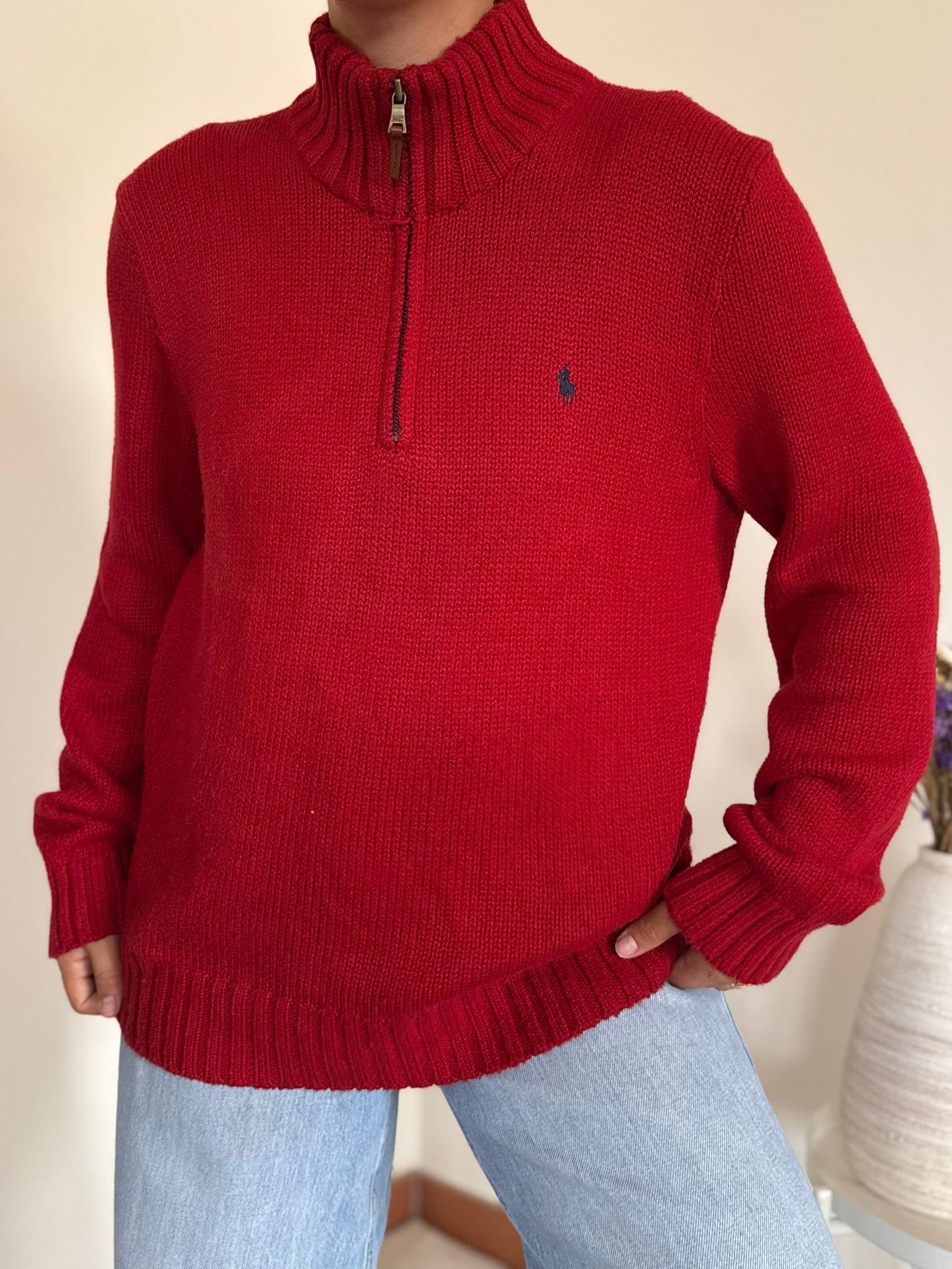 Ralph Lauren 1/4 Zip Knit Sweater