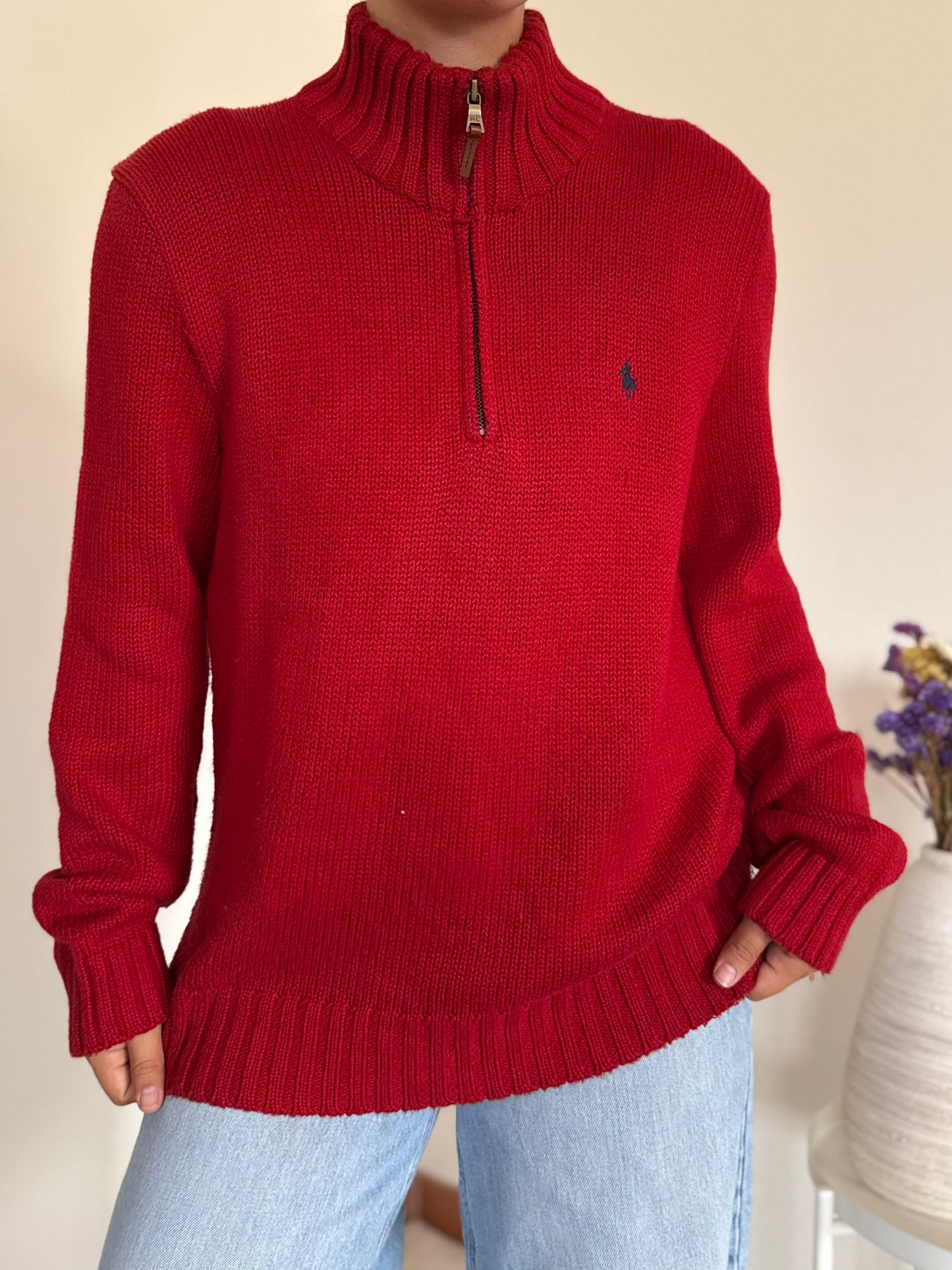 Ralph Lauren 1/4 Zip Knit Sweater