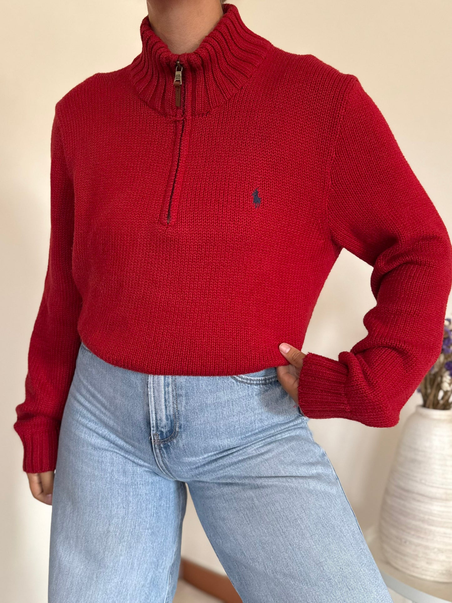 Ralph Lauren 1/4 Zip Knit Sweater