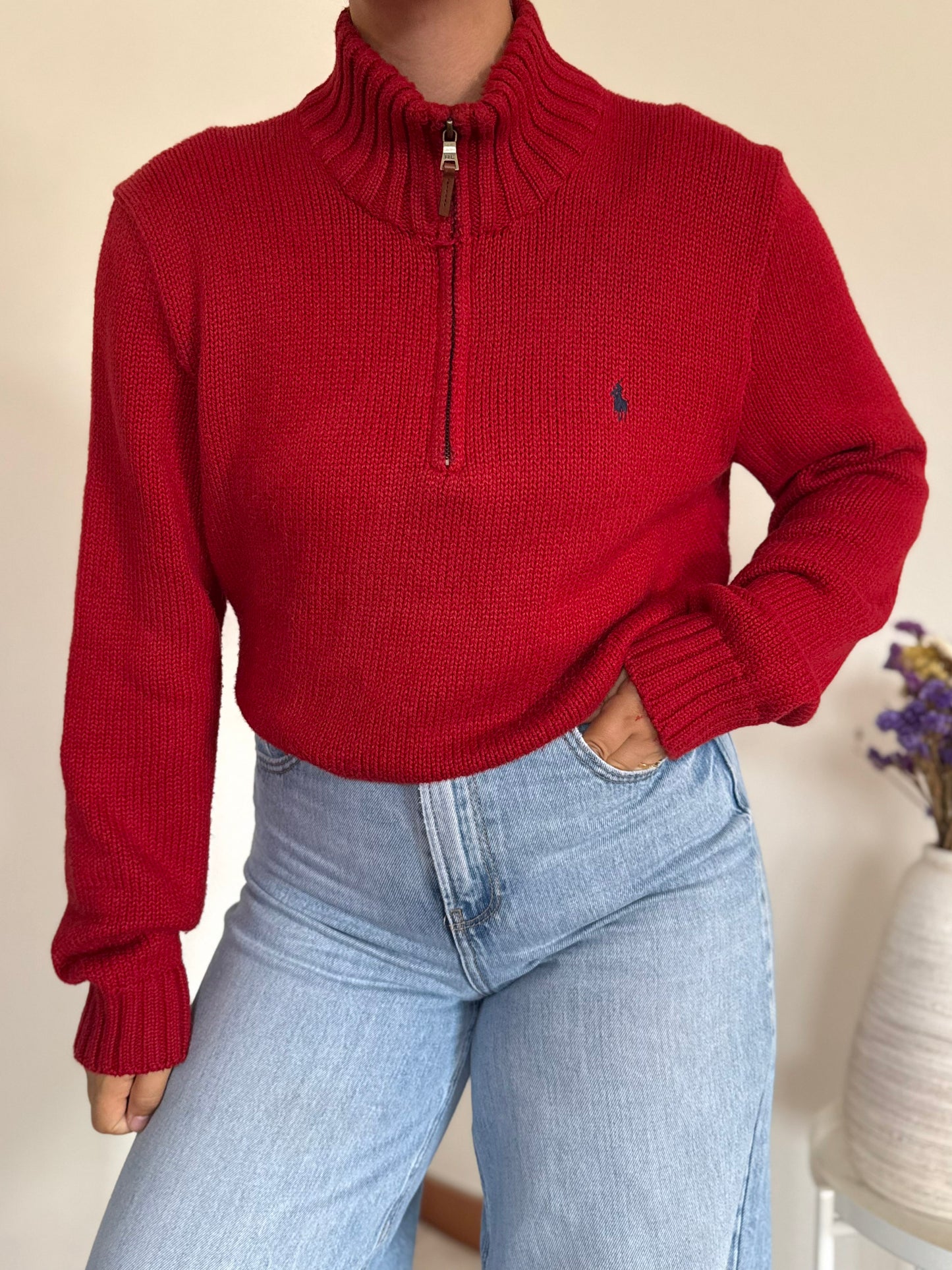 Ralph Lauren 1/4 Zip Knit Sweater