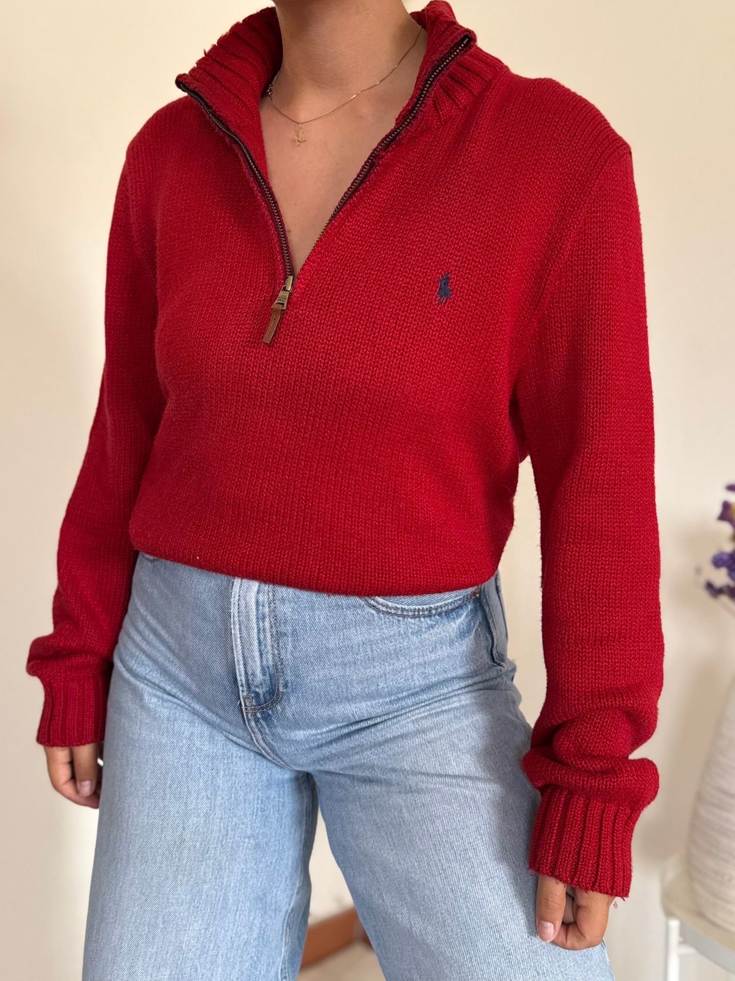 Ralph Lauren 1/4 Zip Knit Sweater