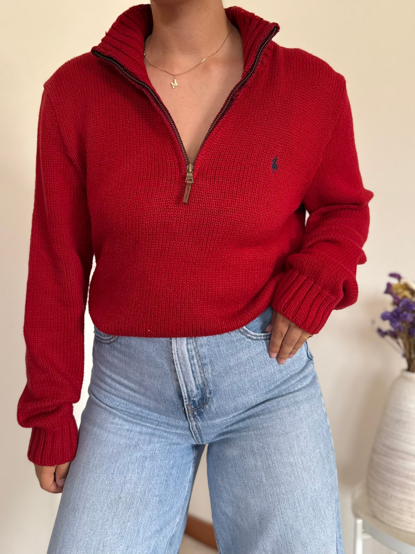 Ralph Lauren 1/4 Zip Knit Sweater