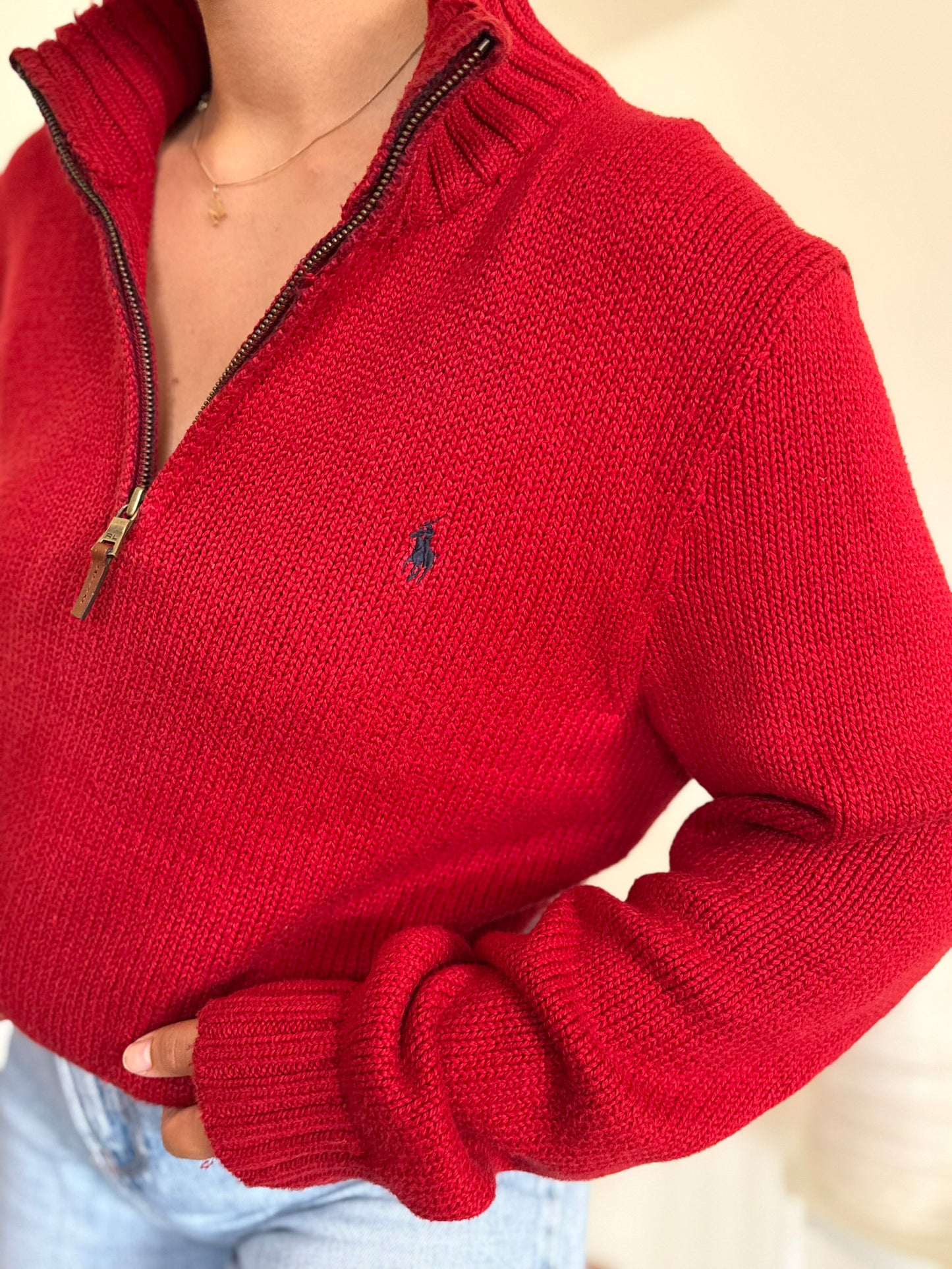 Ralph Lauren 1/4 Zip Knit Sweater
