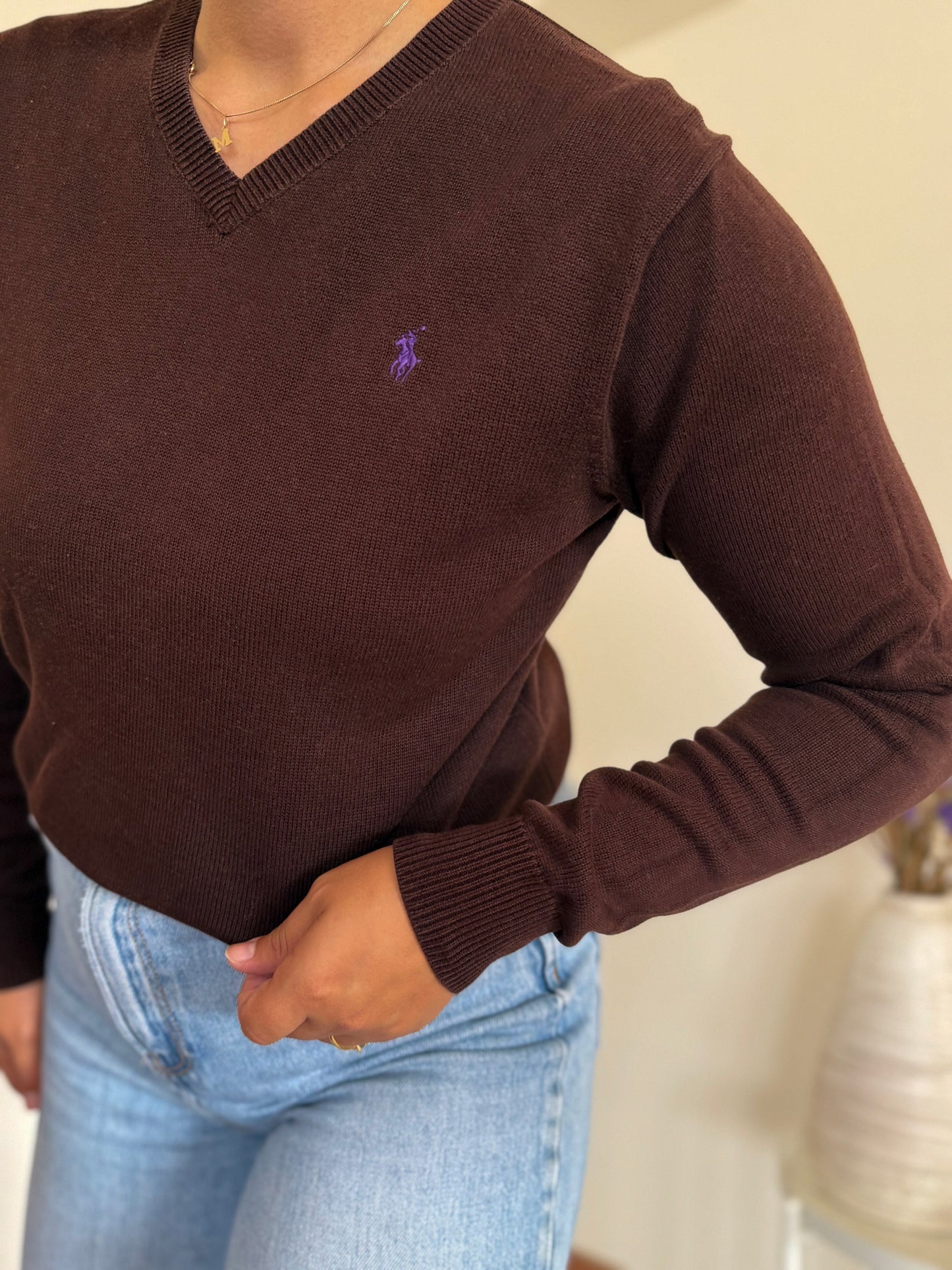 Ralph Lauren V-Neck Knit Sweater