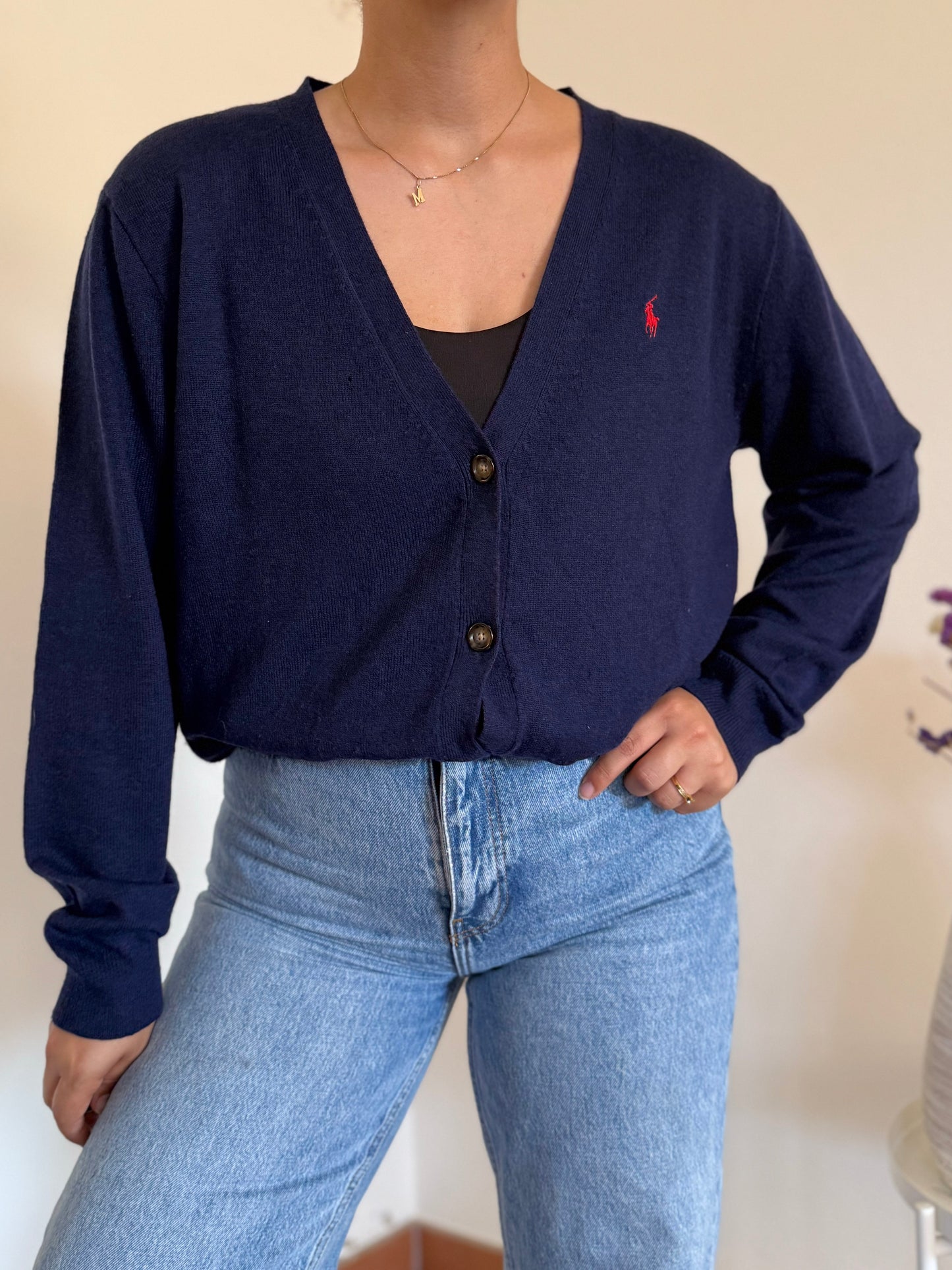Ralph Lauren Knit Cardigan 100% Lã