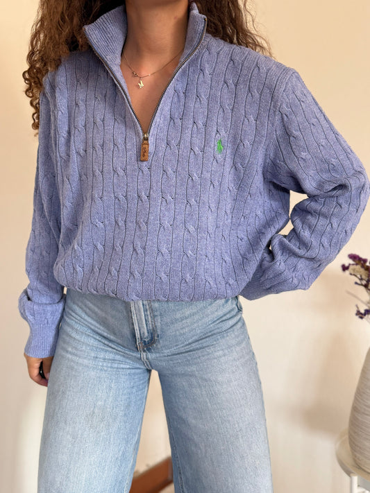 Camisola 1/4 zip neck cable knit Ralph Lauren