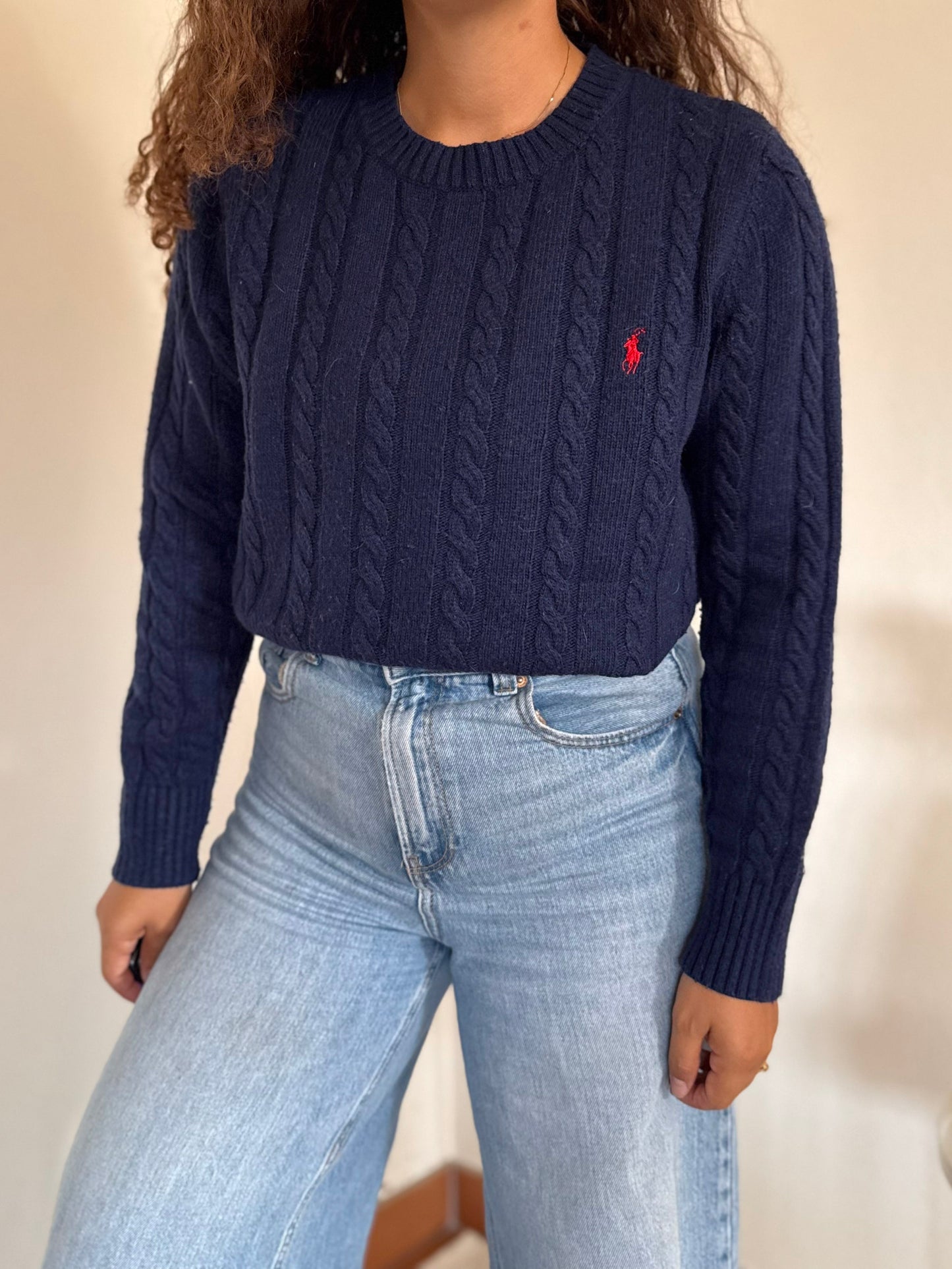 Camisola cable knit Ralph Lauren 30% wool