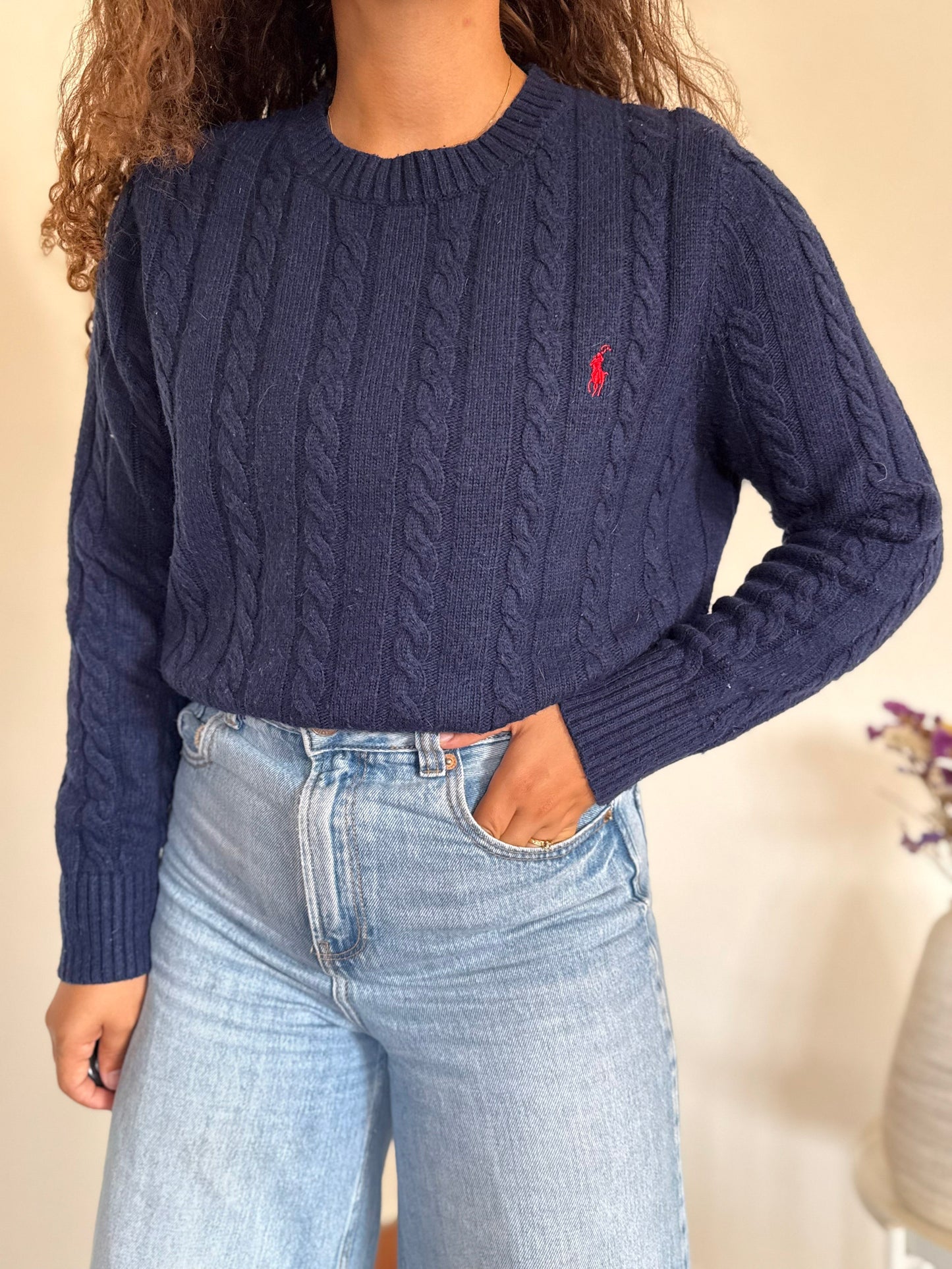 Camisola cable knit Ralph Lauren 30% wool